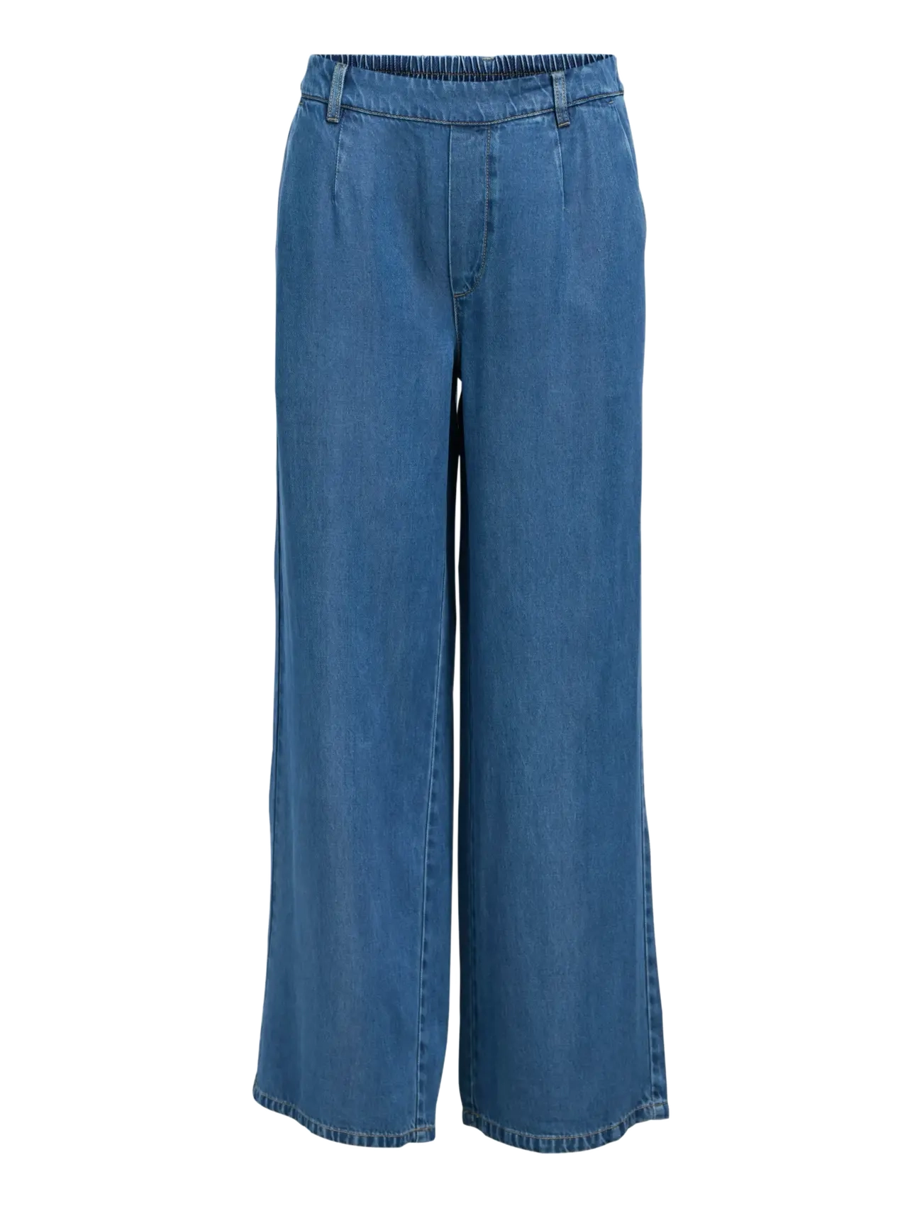 Object OBJFRAME LISA WIDE MW PANT NOOS - Brede jeans - MEDIUM BLUE DENIM / blue