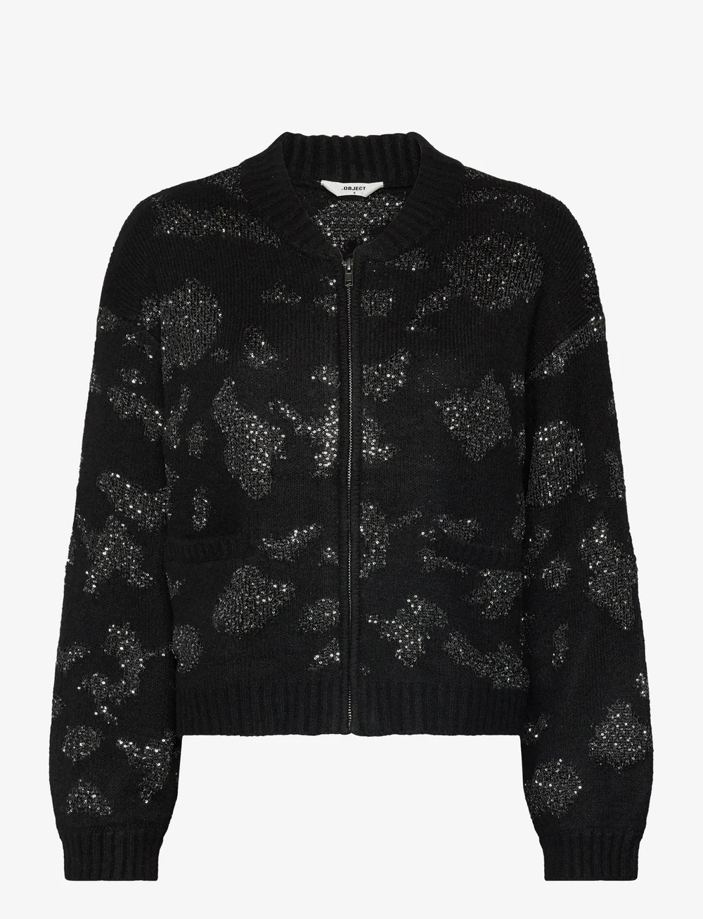 Object - OBJALORA KNIT RE L/S CARDIGAN 135 - cardigans - black - 0