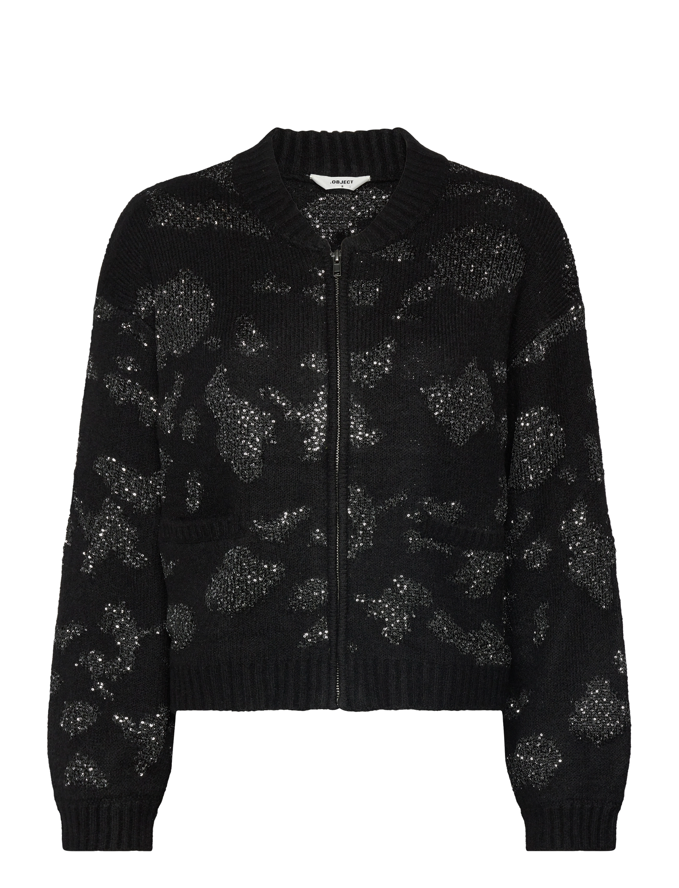 Object OBJALORA KNIT RE L/S CARDIGAN 135 - Kudumid - BLACK / black