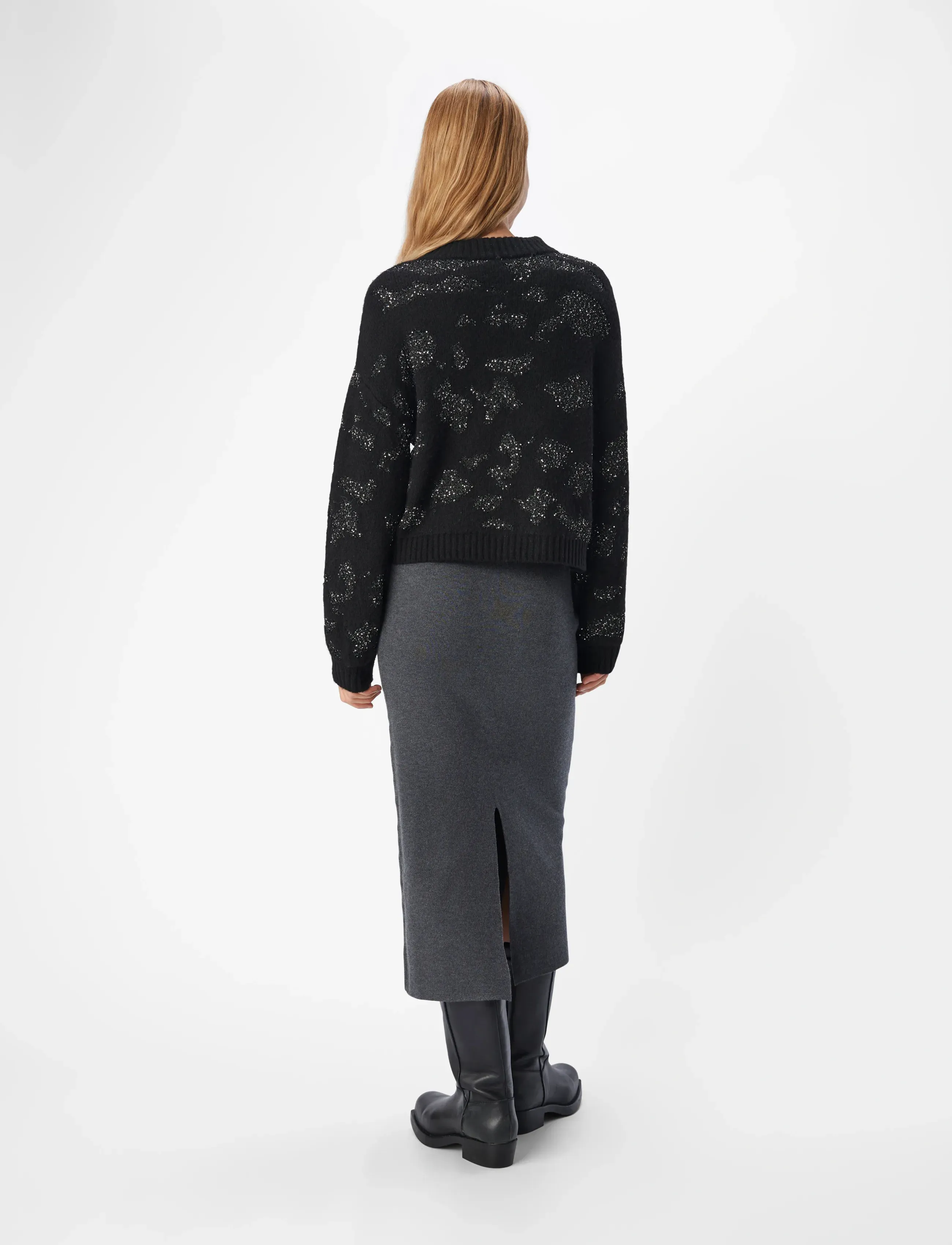 Object - OBJALORA KNIT RE L/S CARDIGAN 135 - cardigans - black - 3