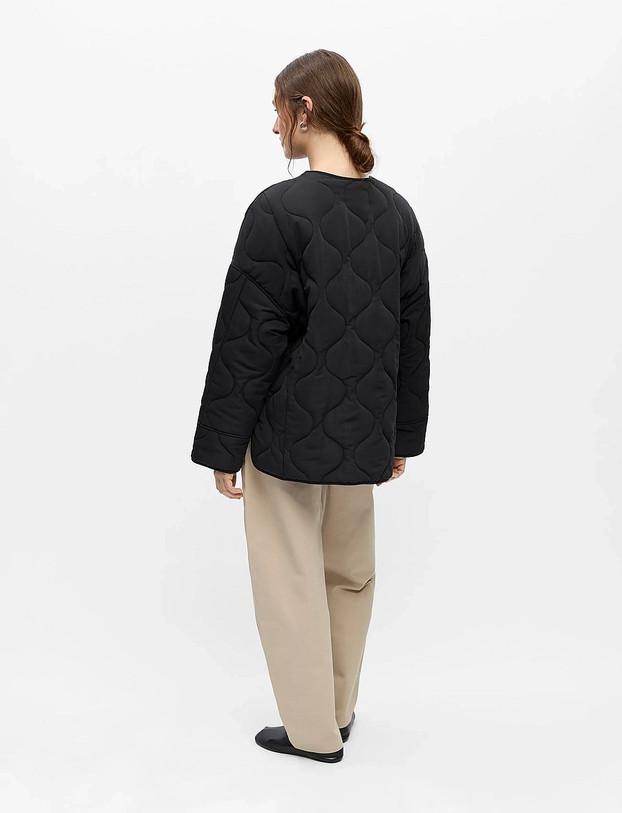 Object - OBJALLIE LS LO QUILTED JACKET NOOS - steppjacken - black - 2