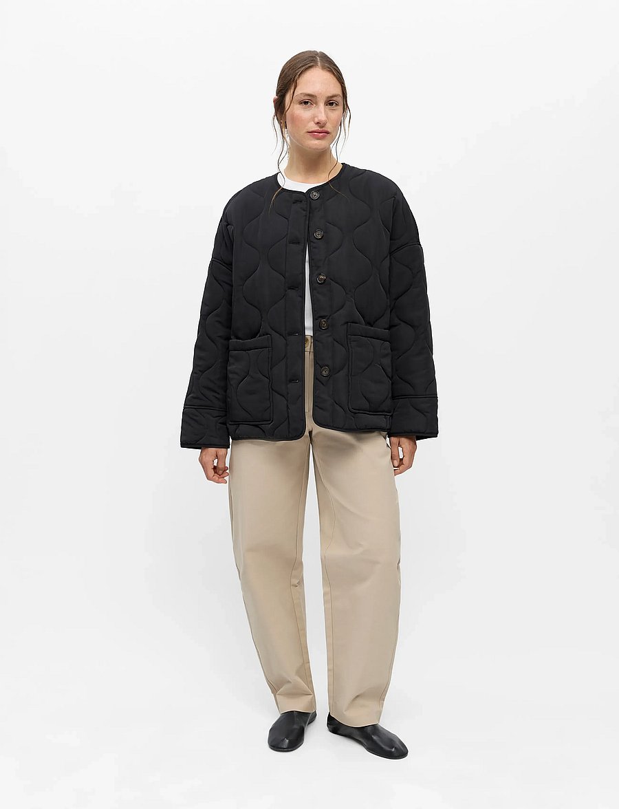 Object - OBJALLIE LS LO QUILTED JACKET NOOS - steppjacken - black - 3