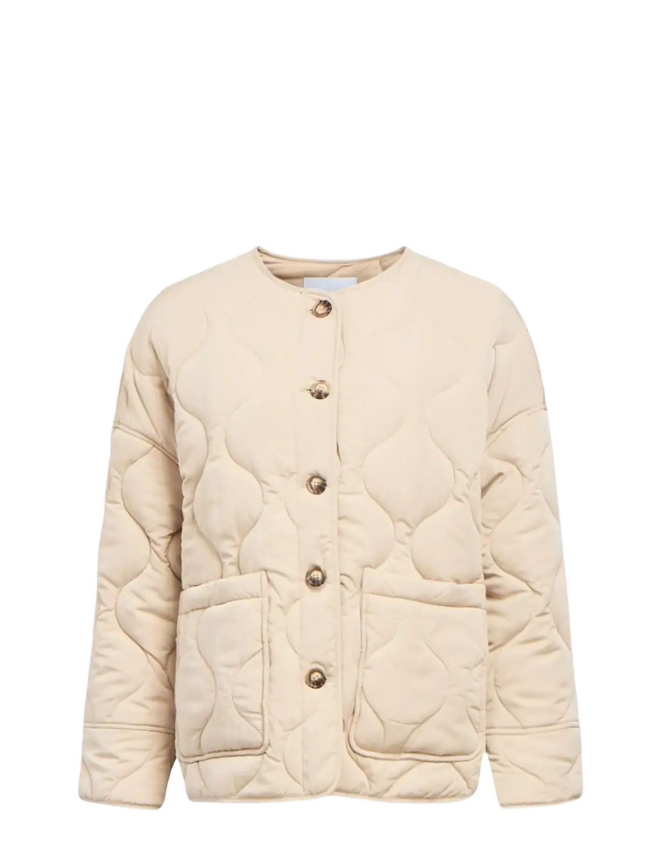 OBJECT Objallie Ls Lo Quilted Jacke Noos Beige - 42 - Damen