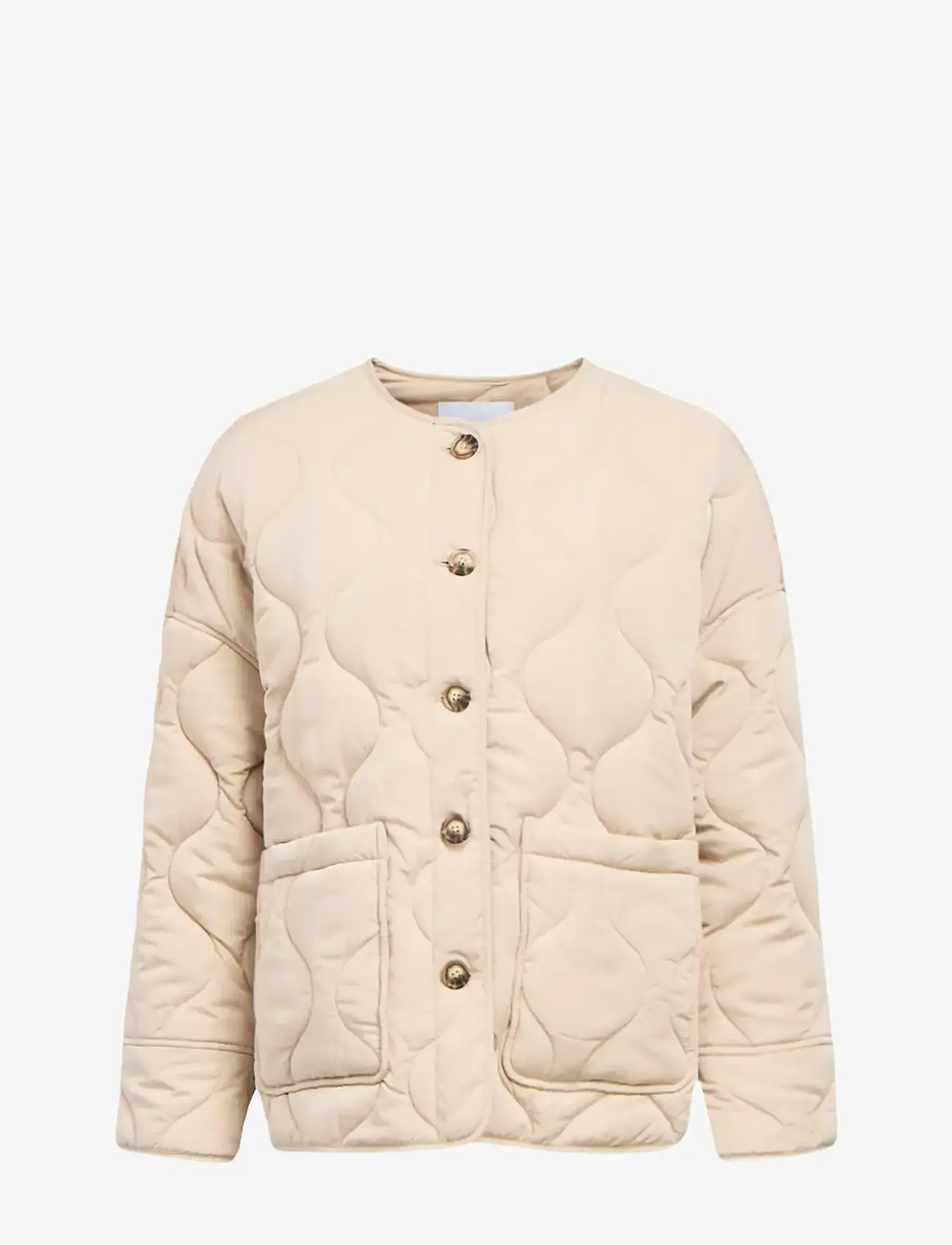 Object - OBJALLIE LS LO QUILTED JACKET NOOS - efterårsjakker - humus - 1