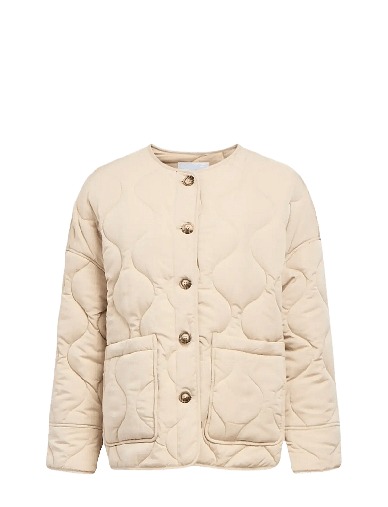 Object - OBJALLIE LS LO QUILTED JACKET NOOS - frühlingsjacken - humus - 1