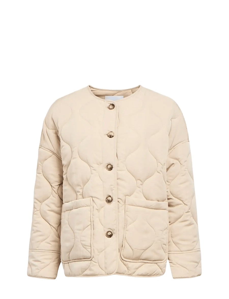 Object - OBJALLIE LS LO QUILTED JACKET NOOS - frühlingsjacken - humus - 1