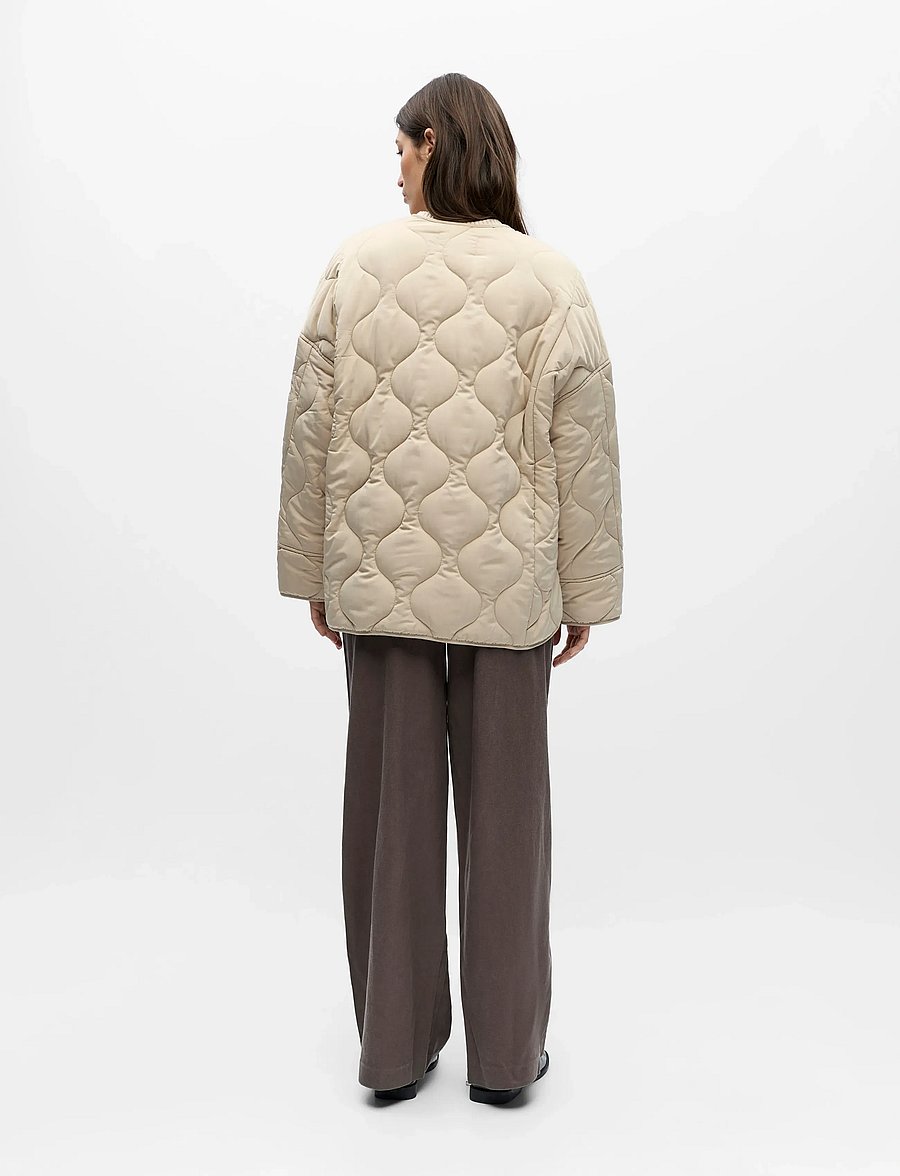 Object - OBJALLIE LS LO QUILTED JACKET NOOS - frühlingsjacken - humus - 2