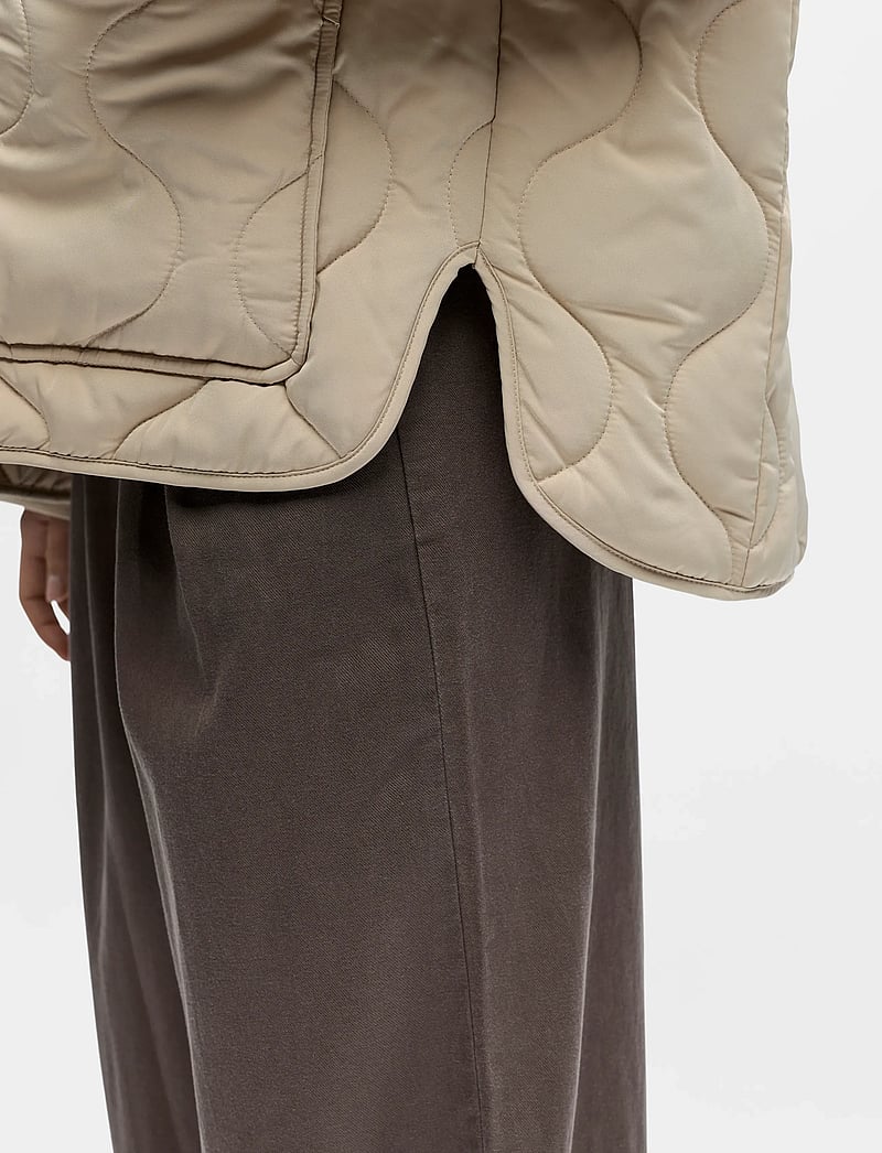 Object - OBJALLIE LS LO QUILTED JACKET NOOS - frühlingsjacken - humus - 3