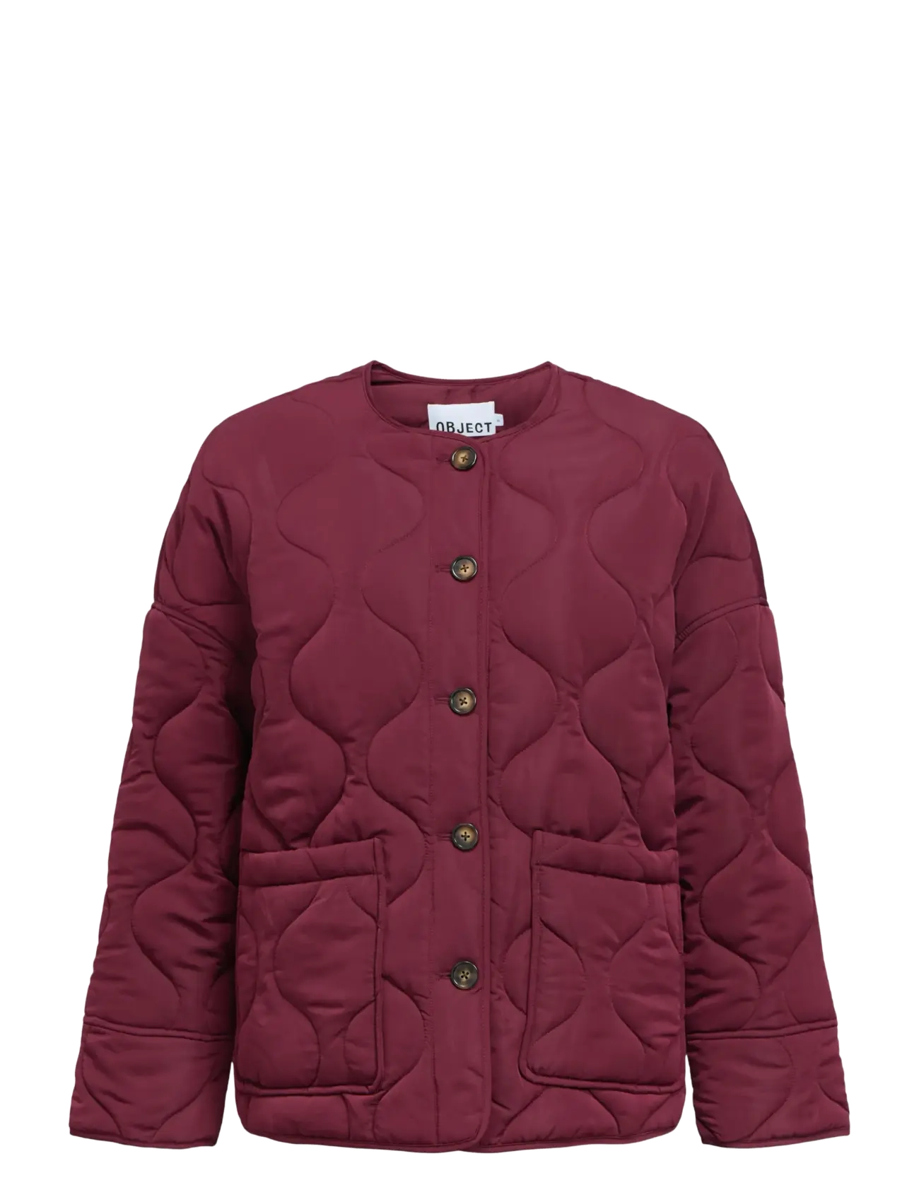 Object - OBJALLIE LS LO QUILTED JACKET NOOS - kevadjoped - windsor wine - 1