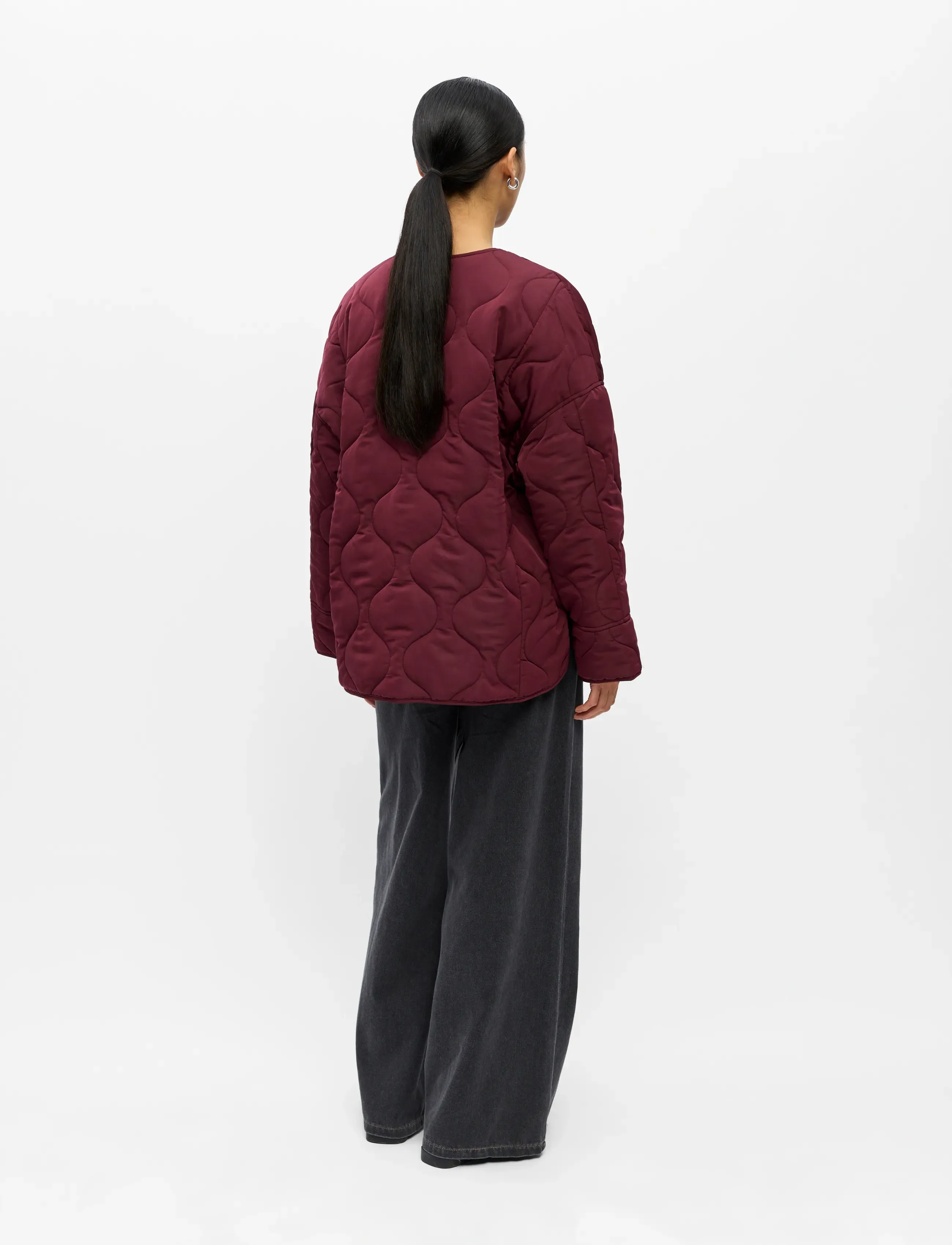 Object - OBJALLIE LS LO QUILTED JACKET NOOS - kevadjoped - windsor wine - 2