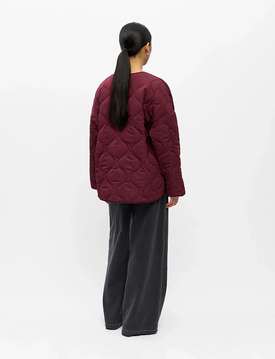Object - OBJALLIE LS LO QUILTED JACKET NOOS - frühlingsjacken - windsor wine - 2