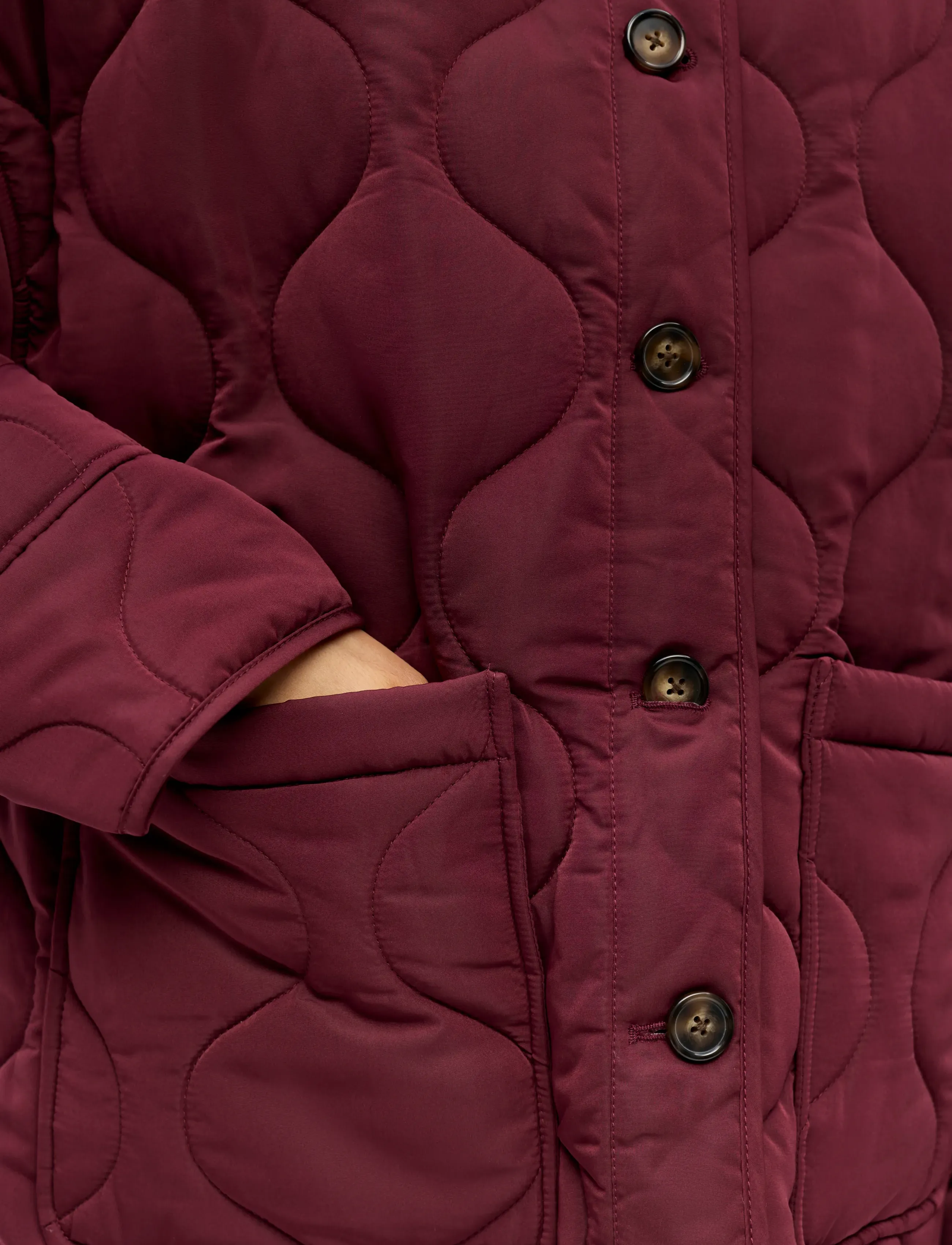 Object - OBJALLIE LS LO QUILTED JACKET NOOS - kevadjoped - windsor wine - 3