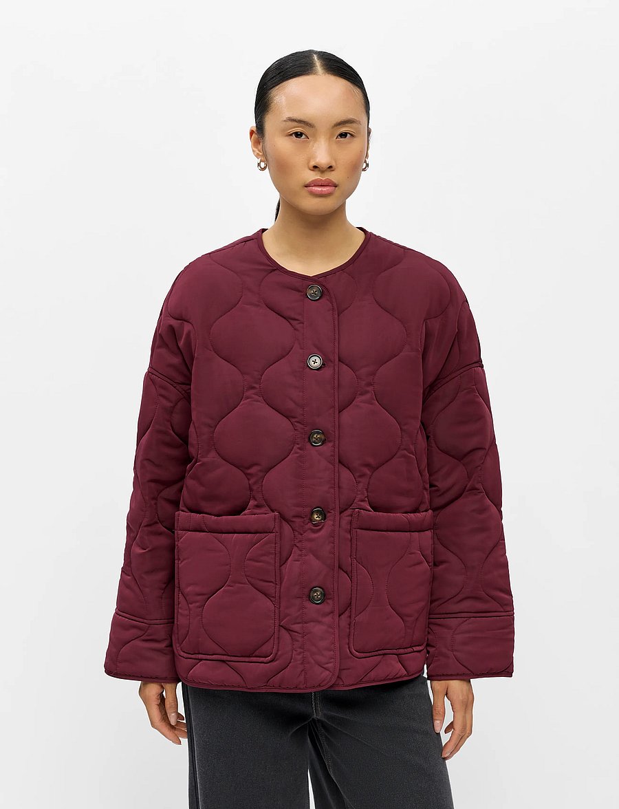 Object - OBJALLIE LS LO QUILTED JACKET NOOS - steppjacken - windsor wine - 4
