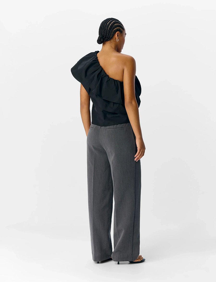 Object - OBJMIRA SL RE TOP E DIV - hihattomat puserot - black - 2