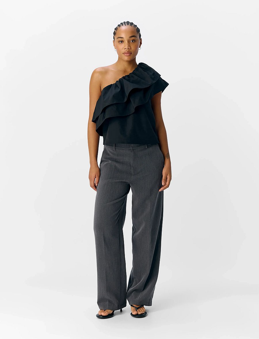 Object - OBJMIRA SL RE TOP E DIV - hihattomat puserot - black - 3