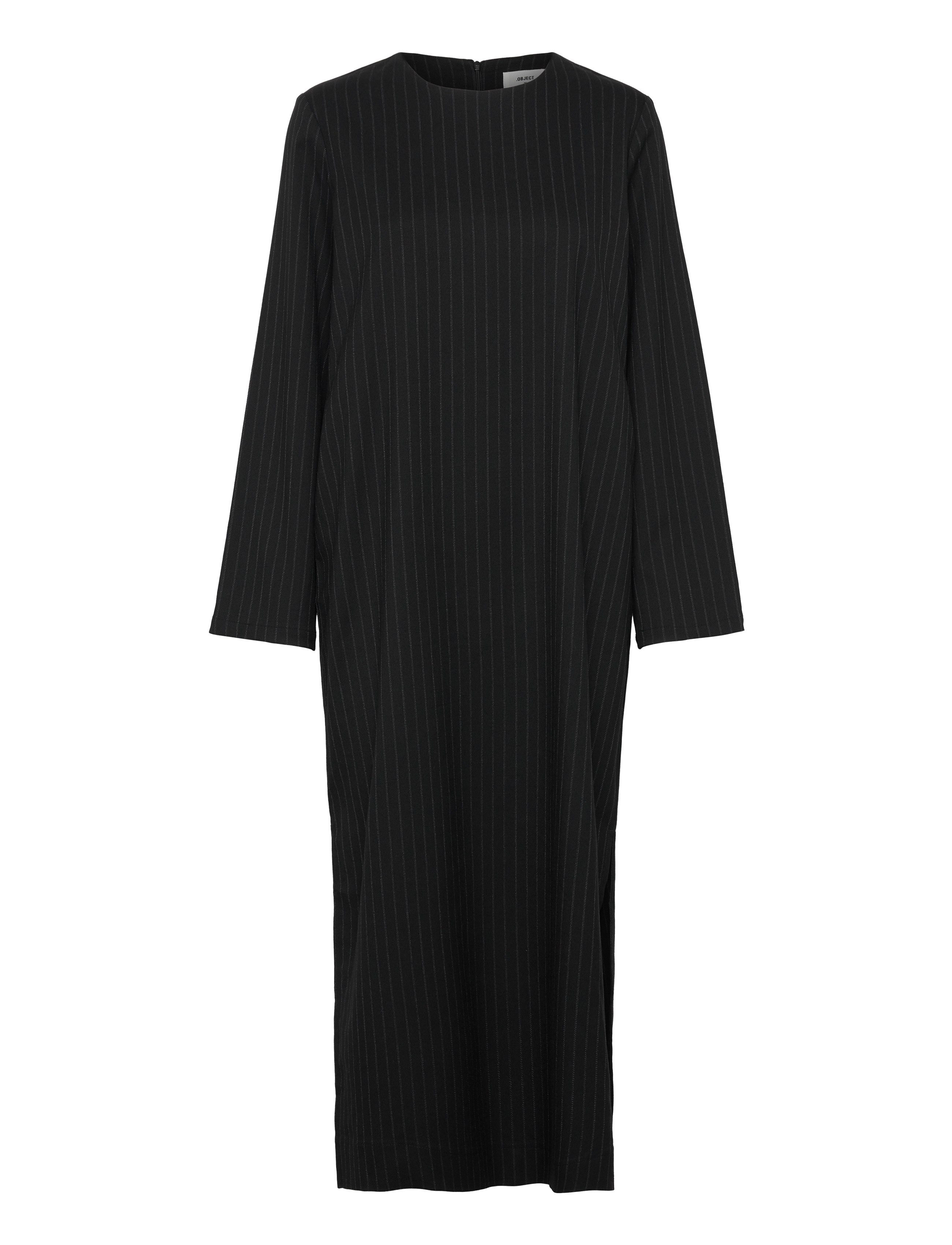 OBJECT Objlisa Lo L/S Midi Kleid Aop Div Schwarz - 34 - Damen