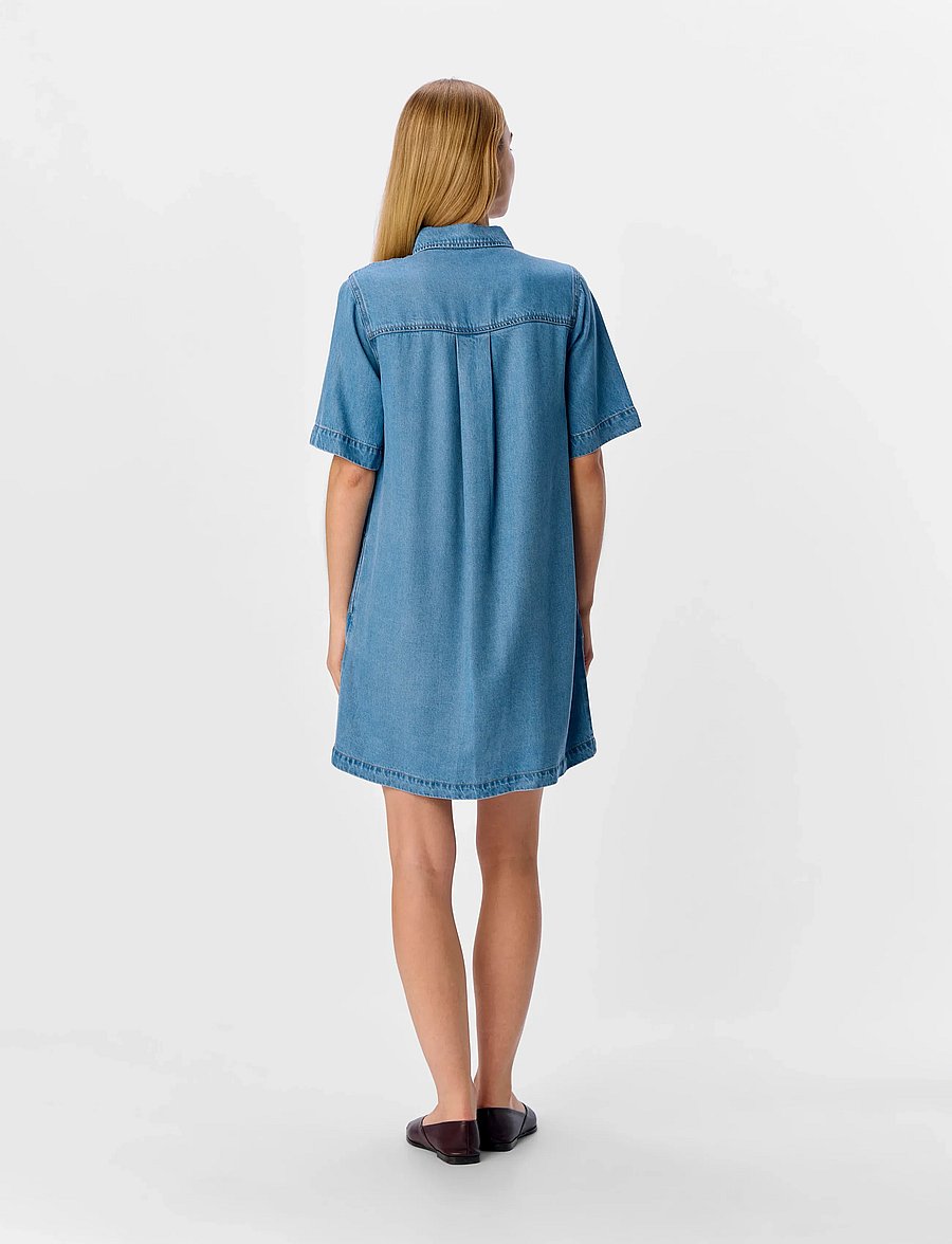 Object - OBJFRAME 2/4 RE DENIM DRESS NOOS - hemdkleider - light blue denim - 2