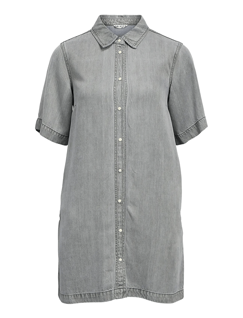 Object - OBJFRAME 2/4 RE DENIM DRESS NOOS - hemdkleider - light grey denim - 1