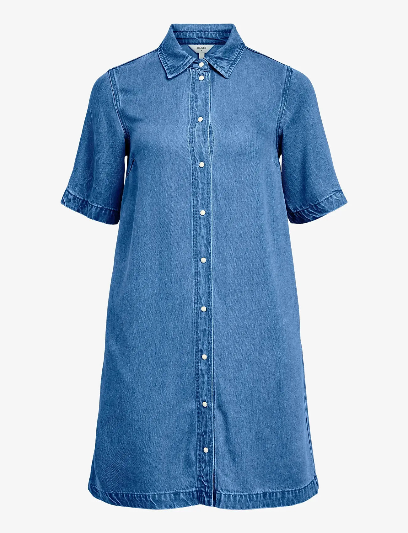Object - OBJFRAME 2/4 RE DENIM DRESS NOOS - denimkjoler - medium blue denim - 1