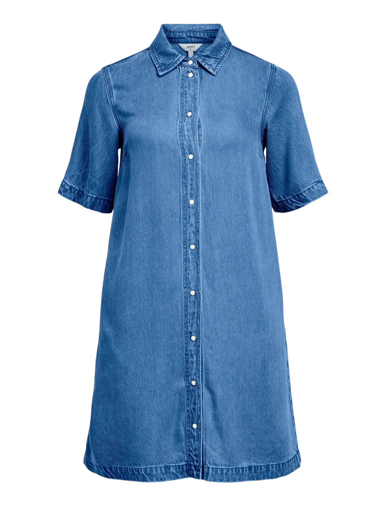 Object OBJFRAME 2/4 RE DENIM DRESS NOOS - Kjoler - MEDIUM BLUE DENIM / blue