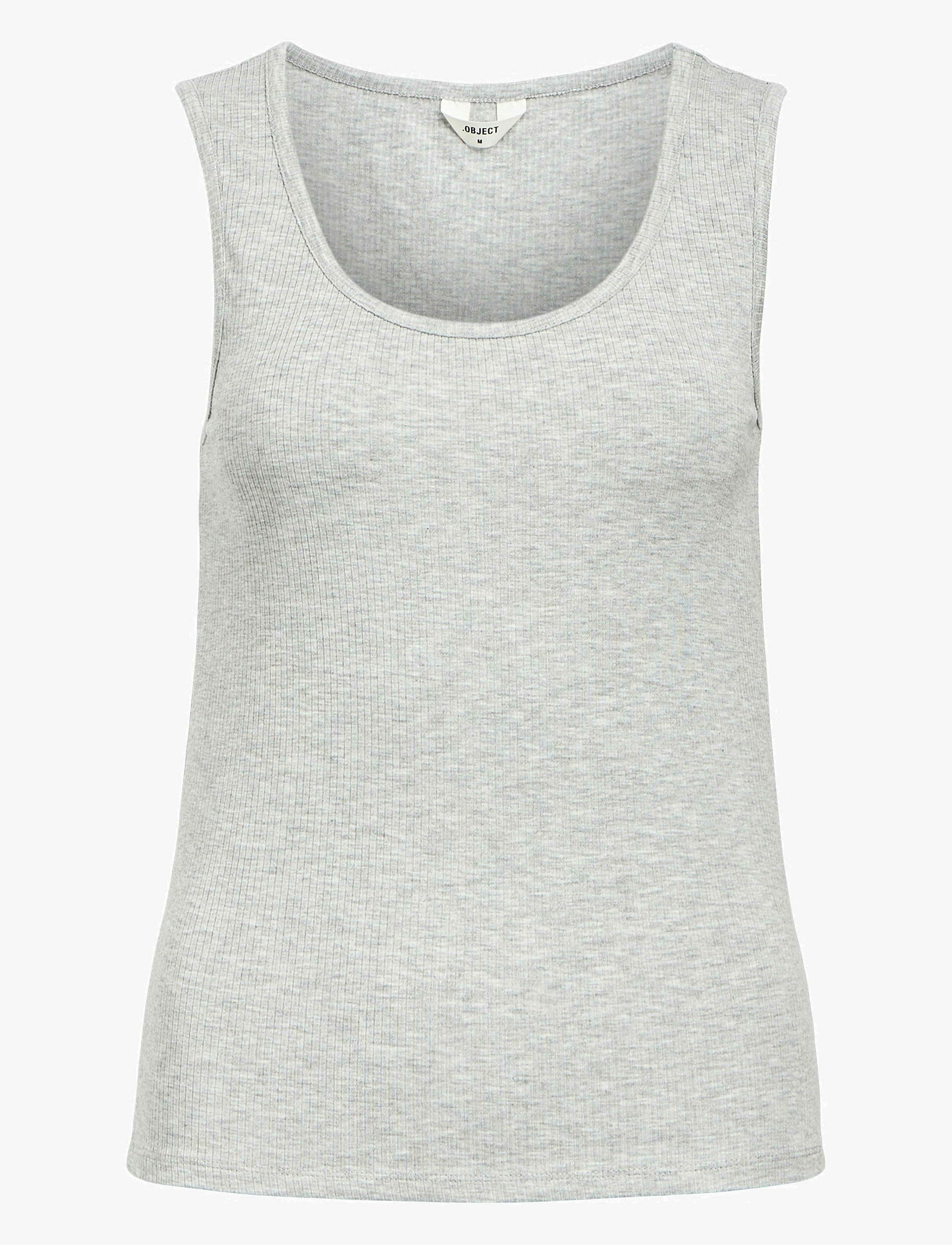 Object OBJJAMIE S/L SLI TANK TOP NOOS - T-Shirts & Tops - LIGHT GREY MELANGE / grey