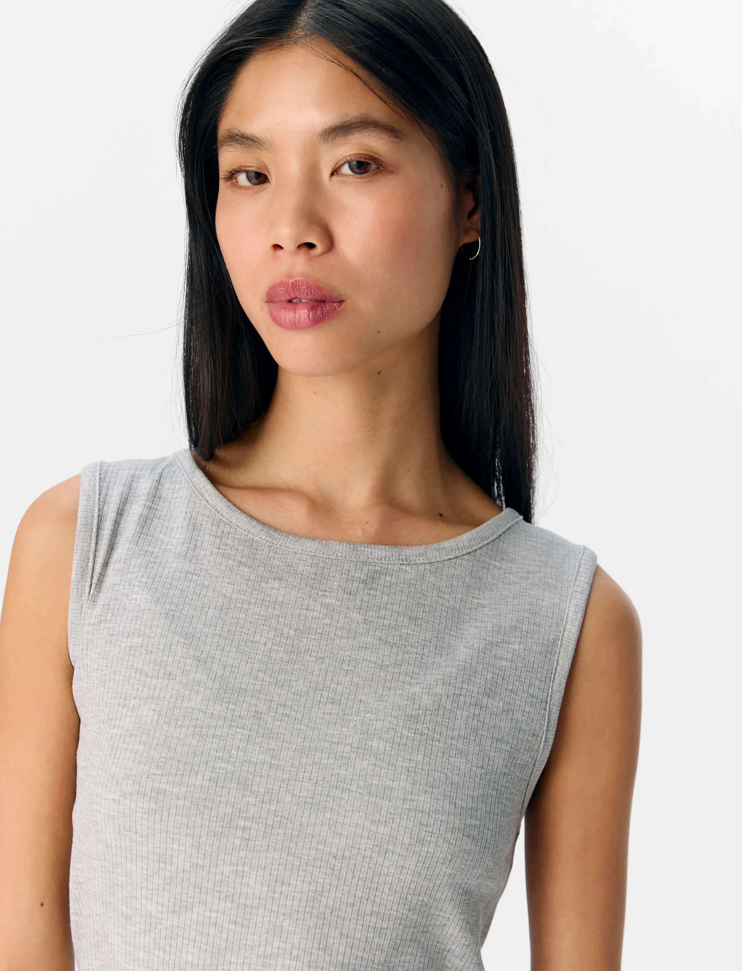 Object - OBJJAMIE S/L SLI TANK TOP NOOS - topid ja varrukateta alussärgid - light grey melange - 5