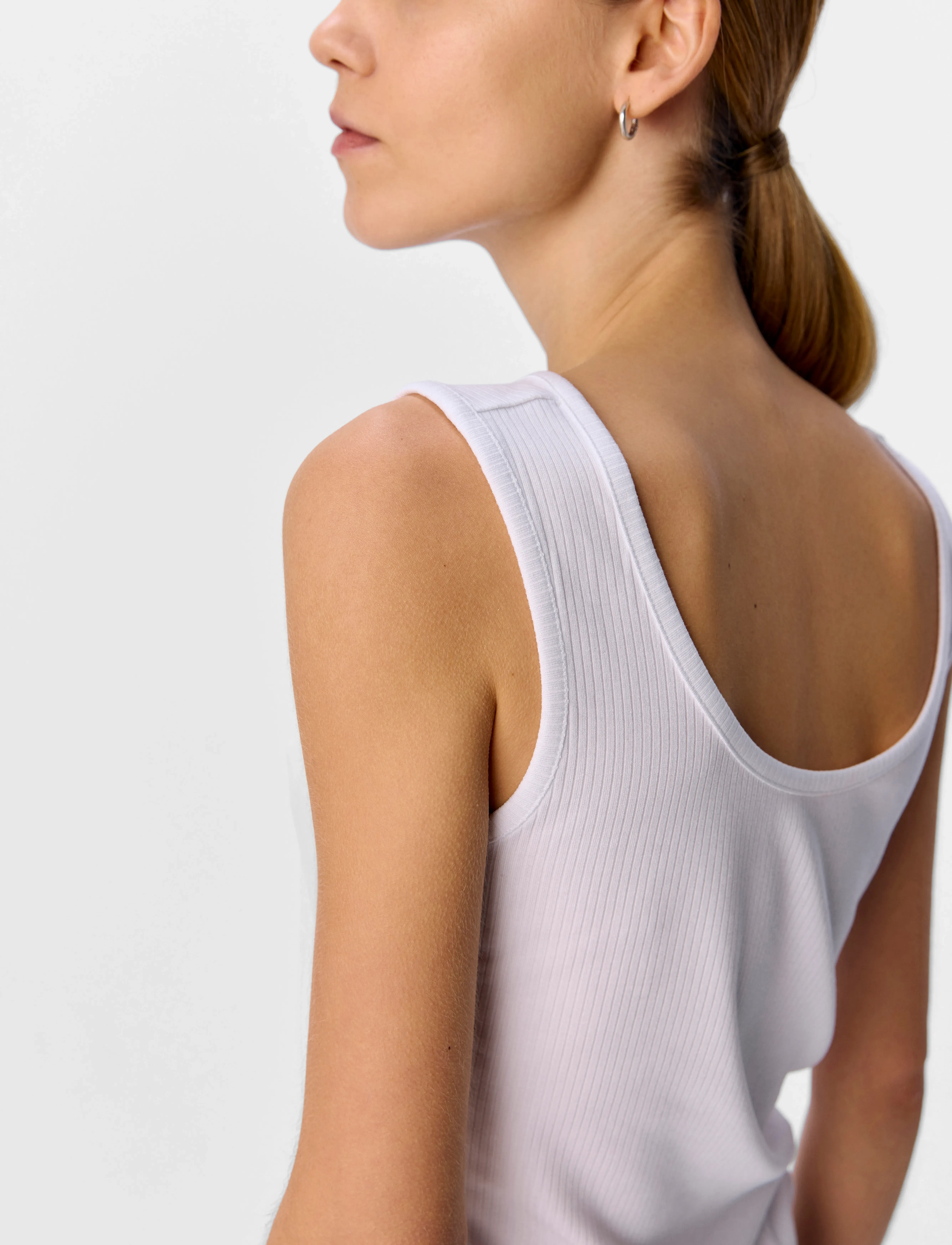 Object - OBJJAMIE S/L SLI TANK TOP NOOS - tanktops - white - 4