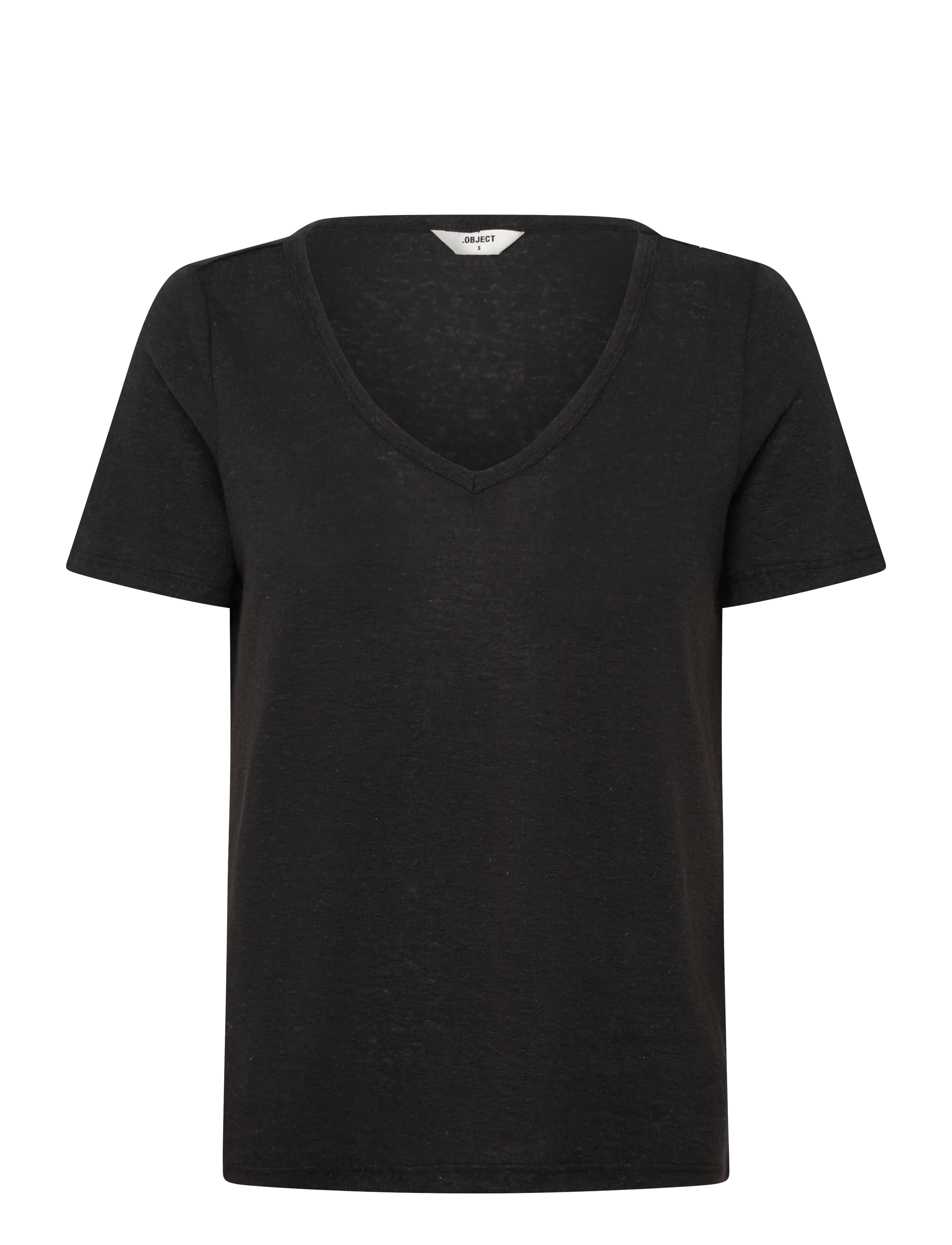 OBJECT Objthea S/S Re V-Ausschnitt Oberteil Noos Schwarz - M - Damen