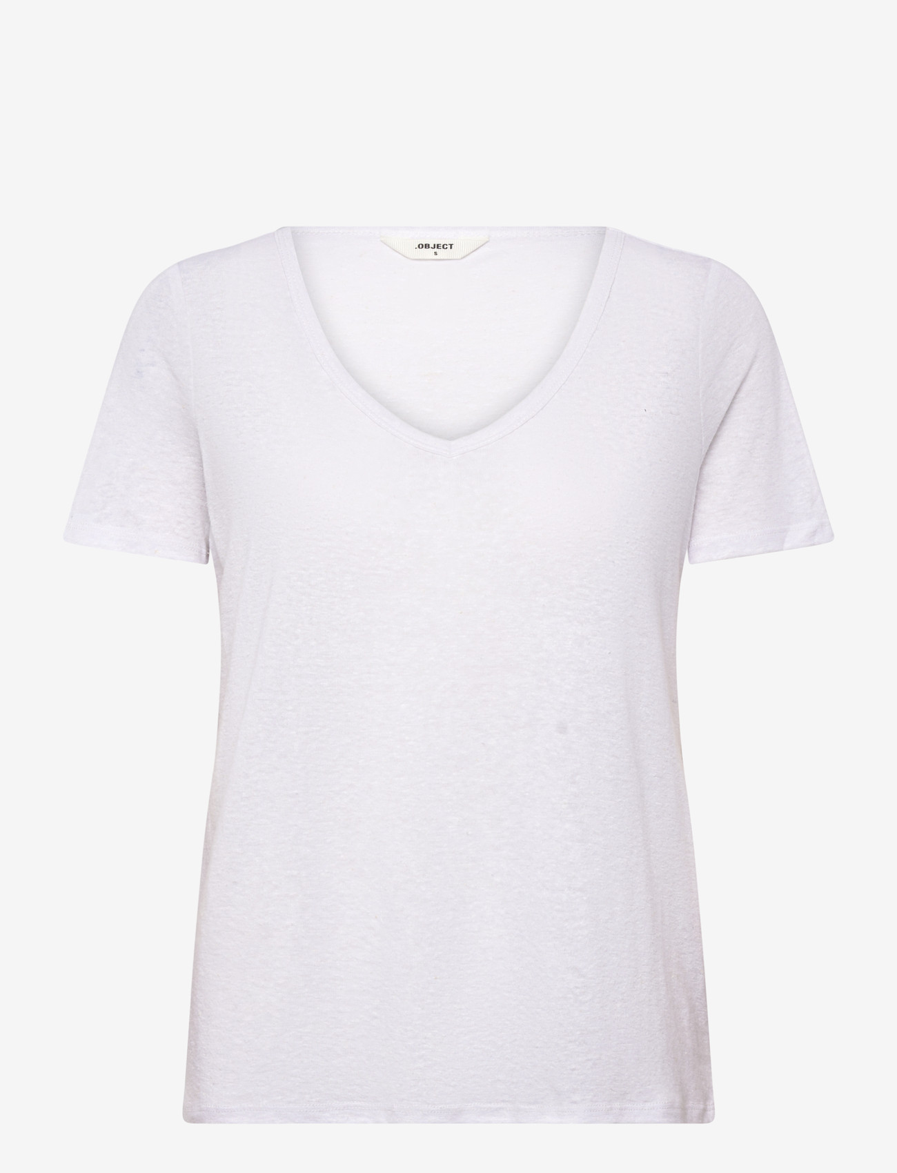 Object - OBJTHEA S/S RE V-NECK TOP NOOS - t-shirts - white - 1