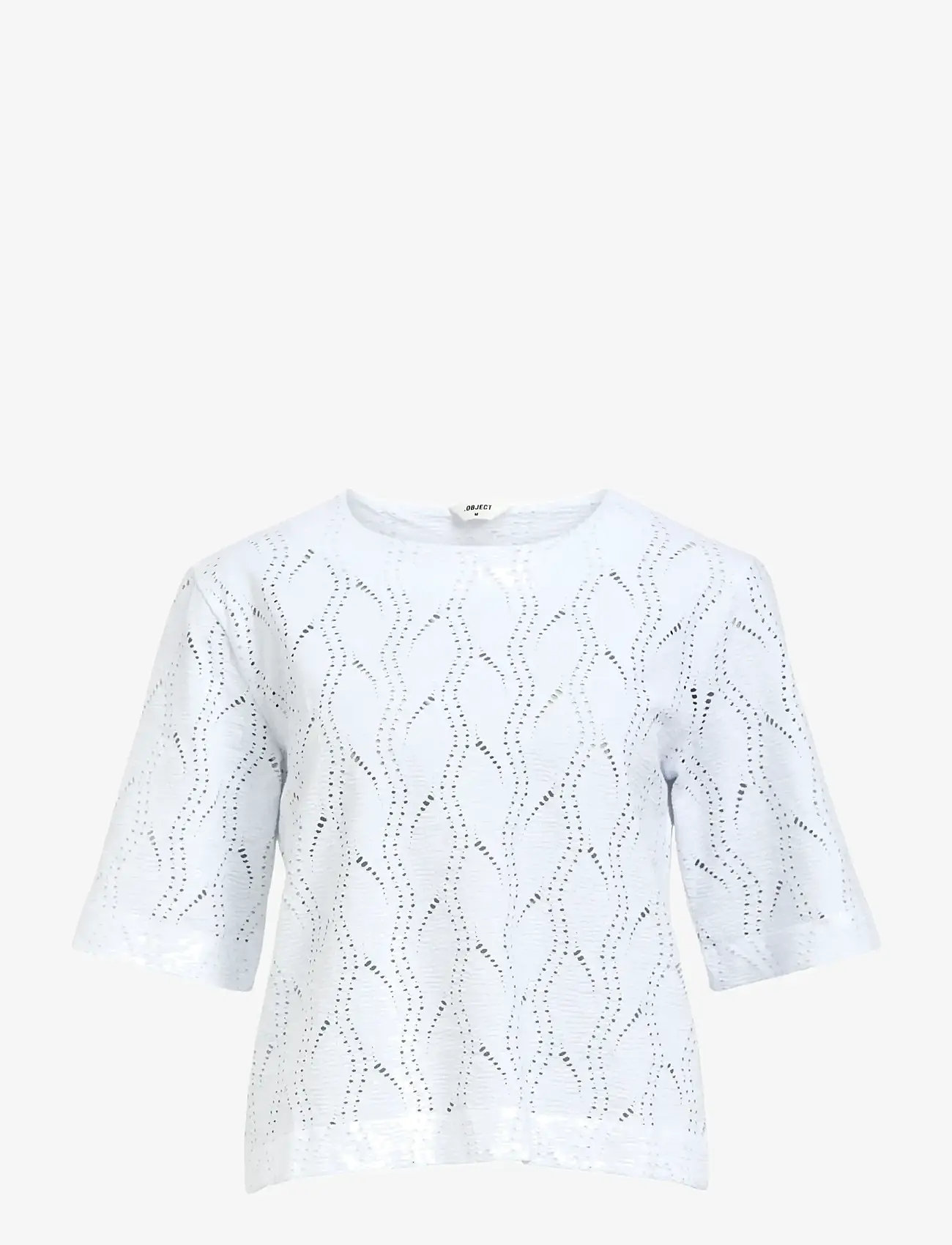 Object - OBJAVA 2/4 LO O-NECK TOP NOOS - white - 1