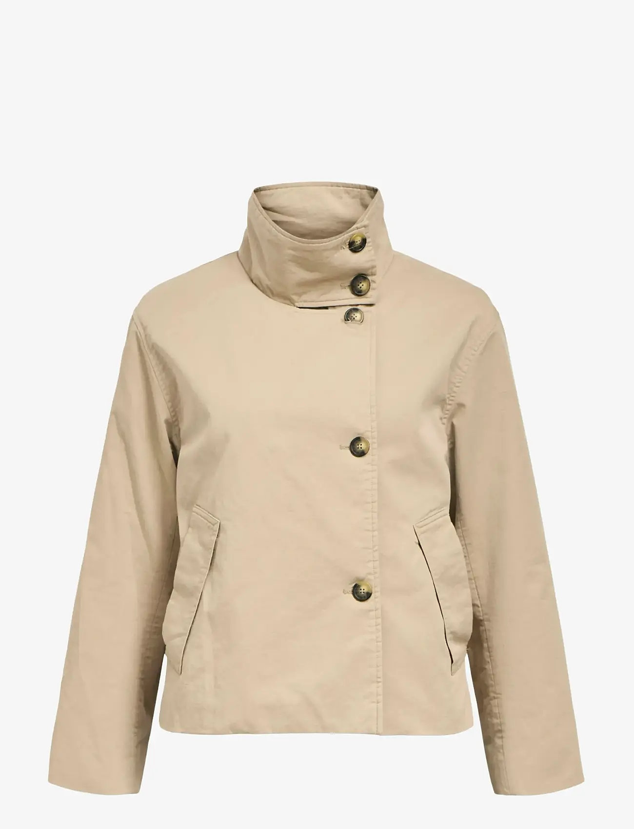 Object - OBJGRO RE SHORT JACKET NOOS - ytterkläder - desert taupe - 1