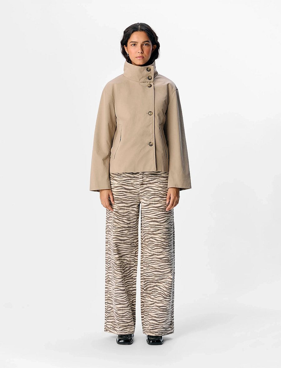 Object - OBJGRO RE SHORT JACKET NOOS - vårjackor - desert taupe - 3