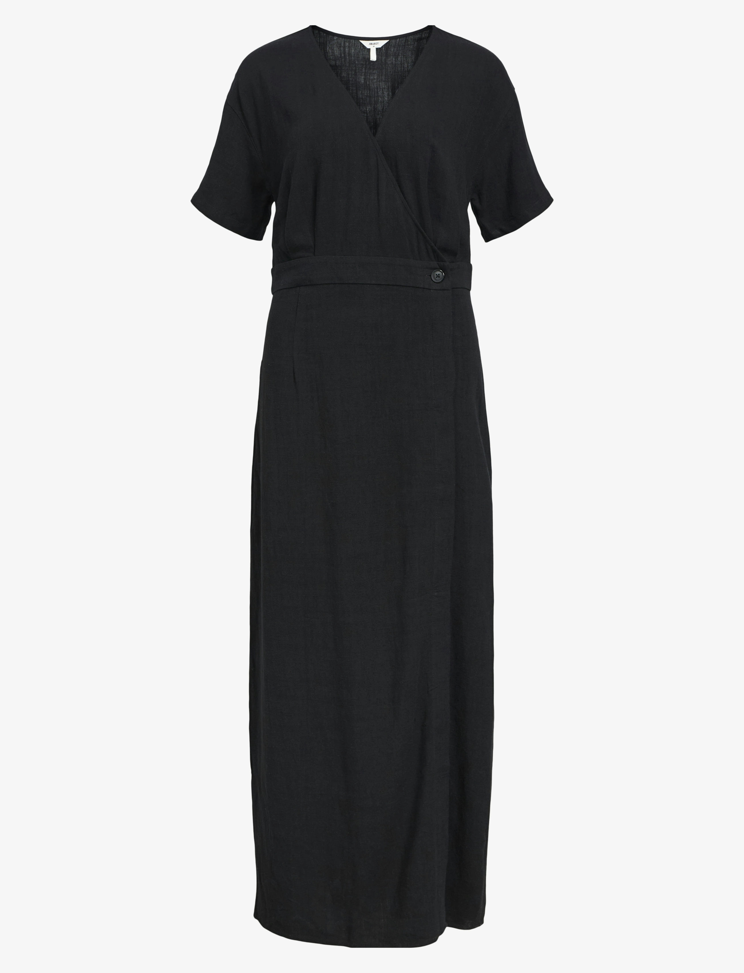 OBJECT Objsanne S/S Re Ankle Kleid Div Schwarz - 36 - Damen