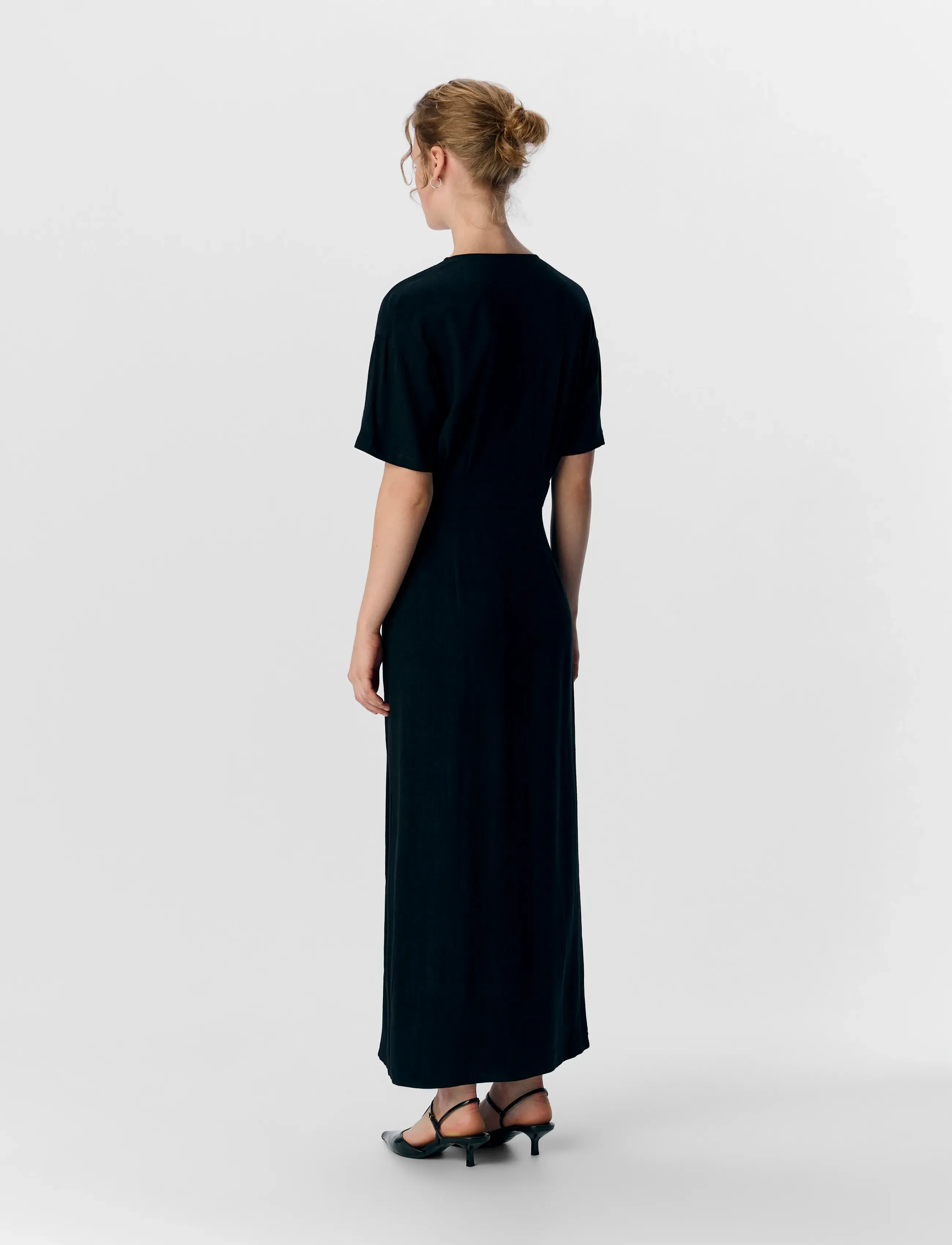 Object - OBJSANNE S/S RE ANKLE DRESS DIV - sommerkleider - black - 2