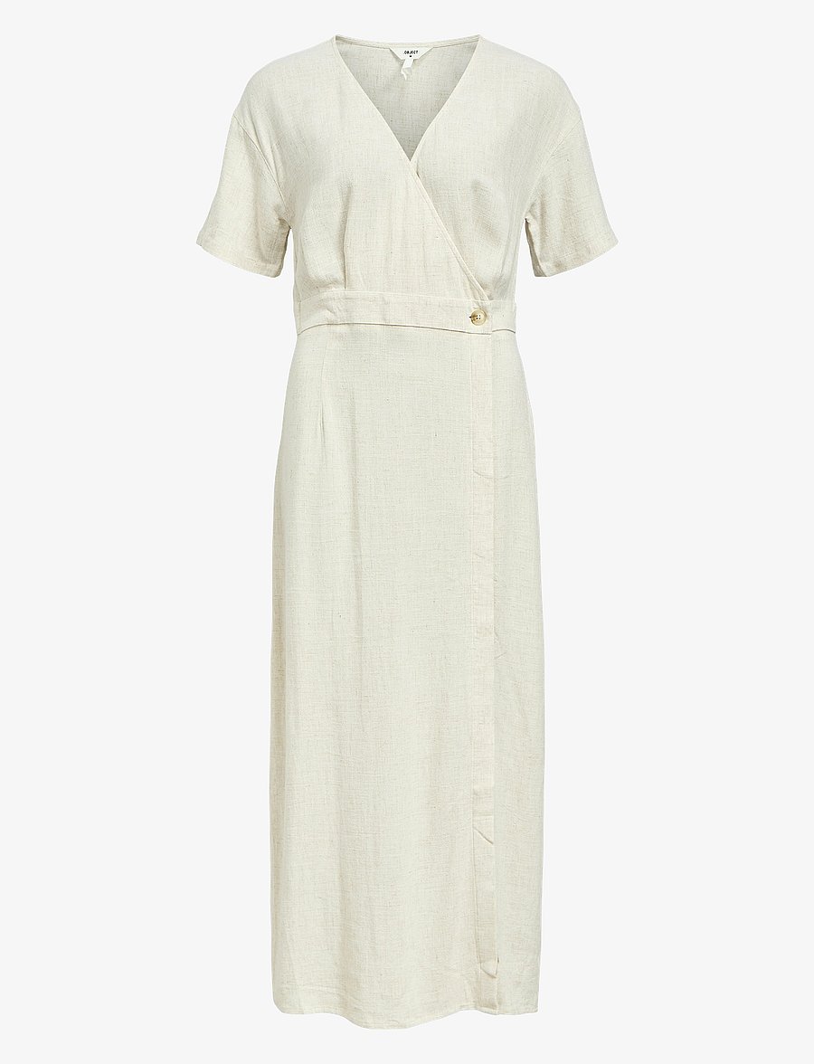 Object - OBJSANNE S/S RE ANKLE DRESS DIV - sommerkleider - sandshell - 1