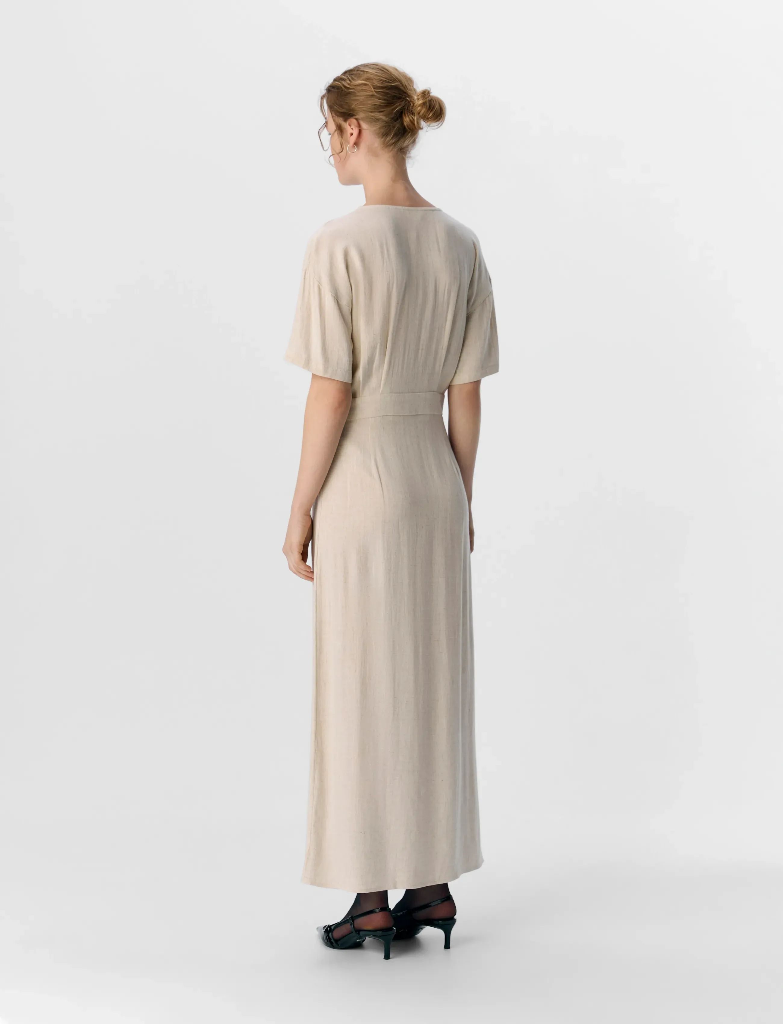 Object - OBJSANNE S/S RE ANKLE DRESS DIV - kesämekot - sandshell - 2