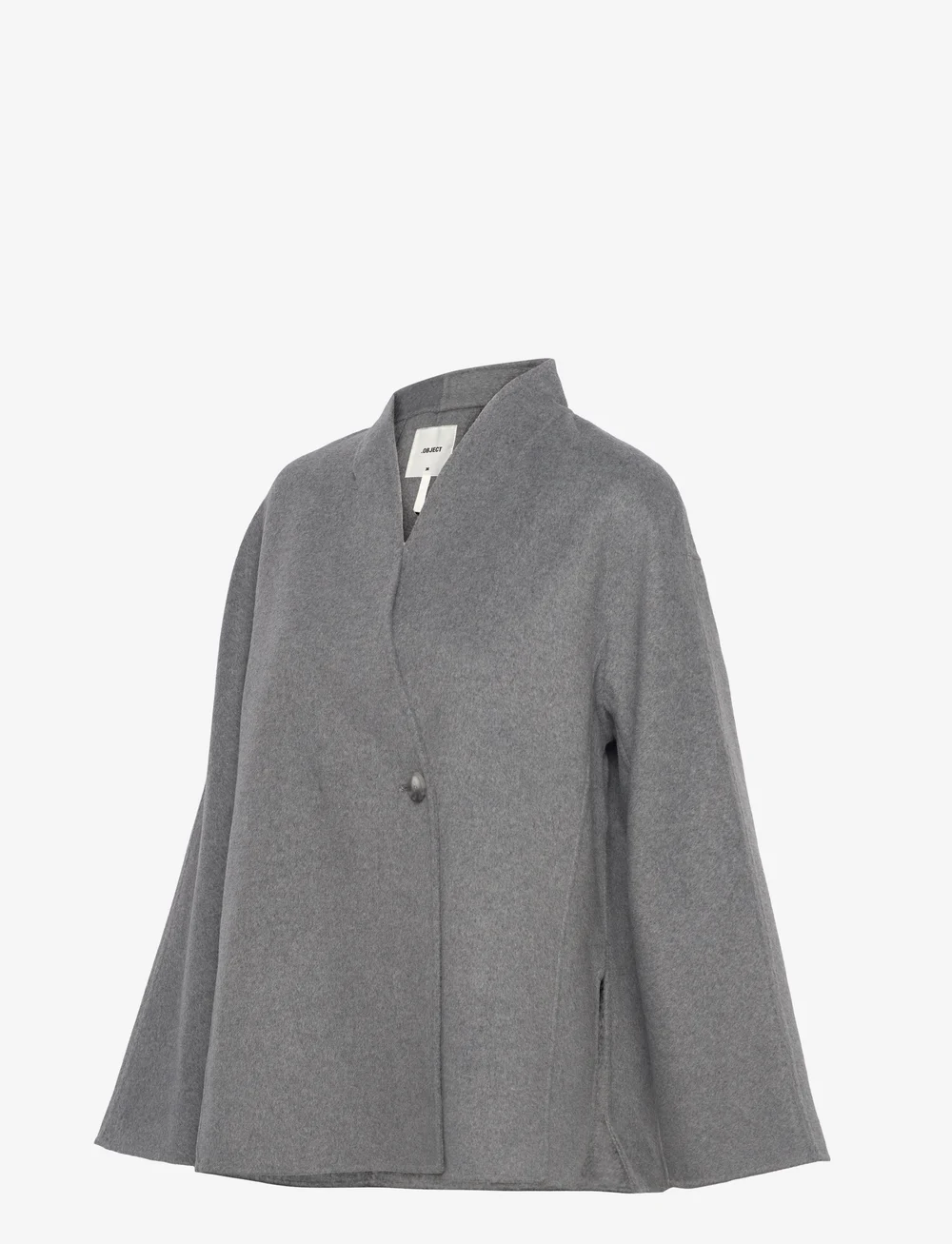 Object - OBJLINN L/S OZ OPEN JACKET DIV - wool jackets - medium grey melange - 3