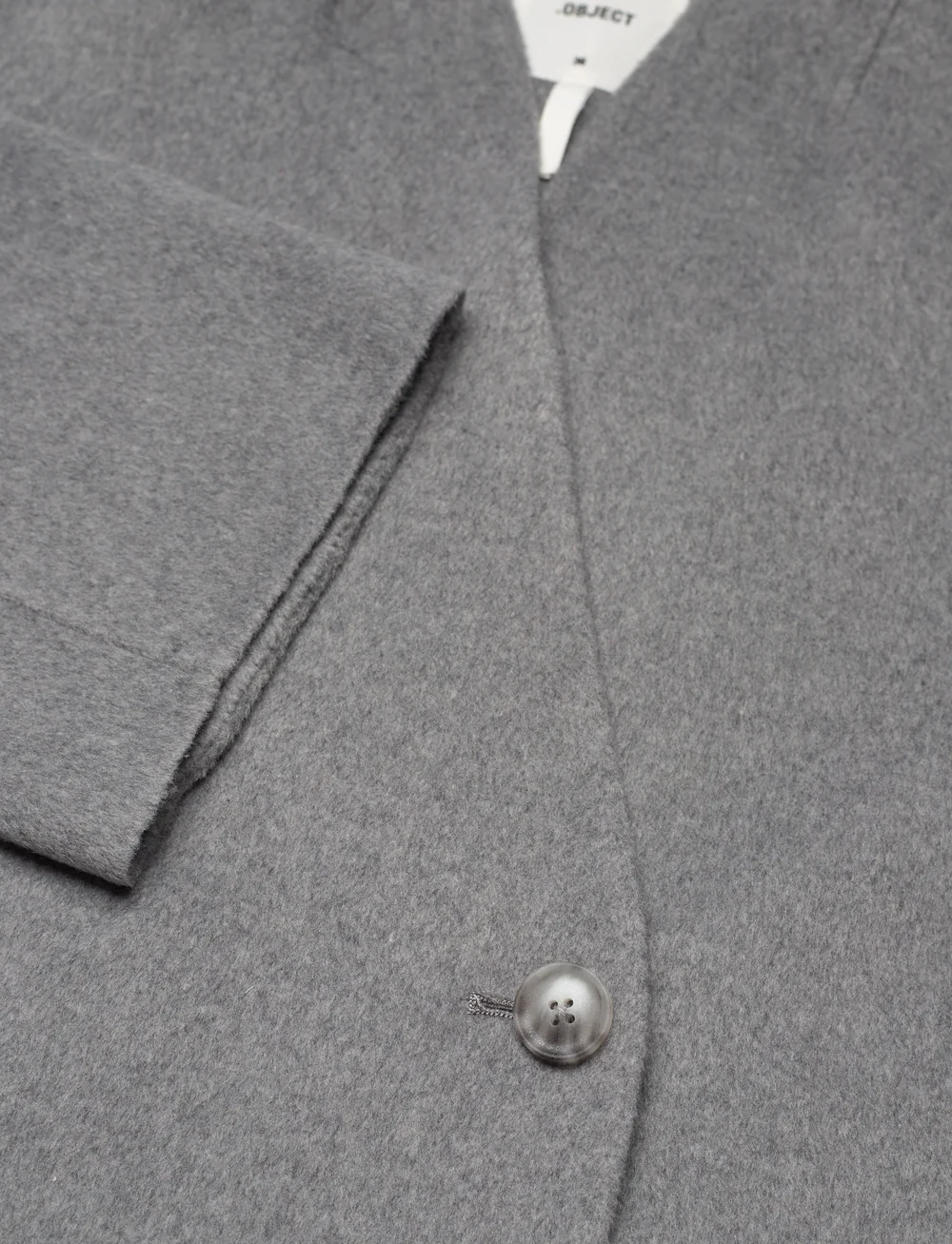 Object - OBJLINN L/S OZ OPEN JACKET DIV - wool jackets - medium grey melange - 5