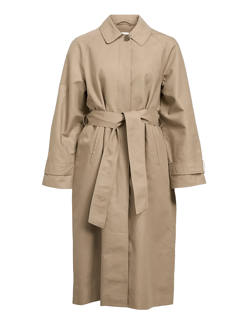 Object - OBJVEGA L/S RE LONG COAT NOOS - trenchcoats - desert taupe - 1