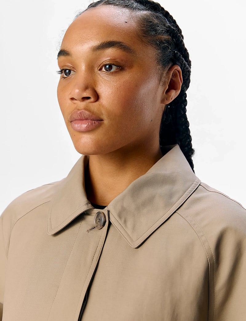 Object - OBJVEGA L/S RE LONG COAT NOOS - trenchcoats - desert taupe - 5