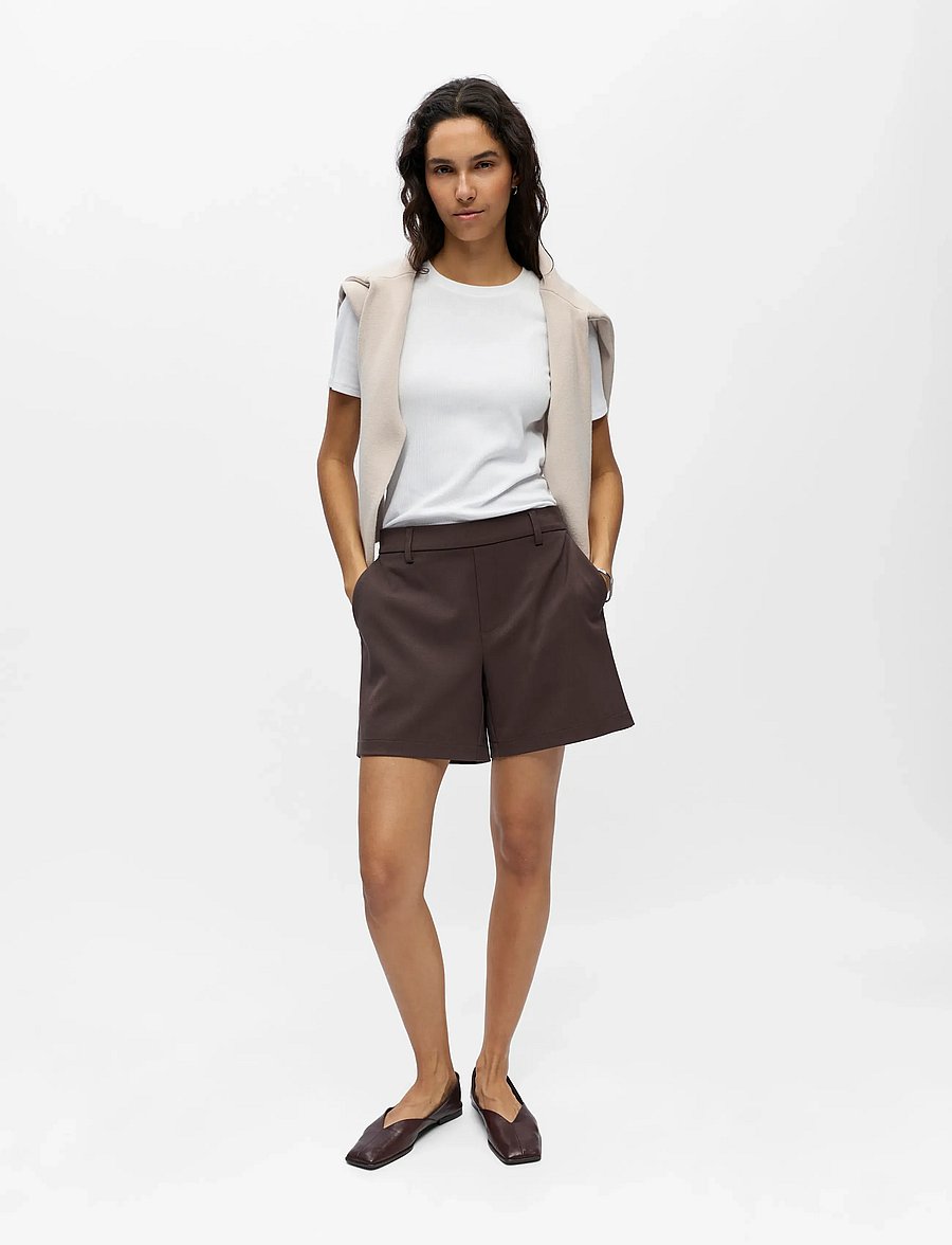 Object - OBJLISA MW RE SHORTS NOOS - lühikesed vabaajapüksid - seal brown - 4