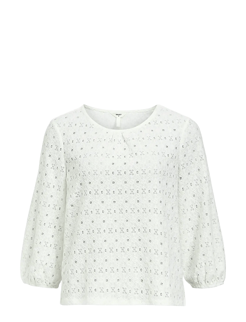 Object - OBJLAILA 3/4 RE TOP NOOS - langermede bluser - cloud dancer - 1