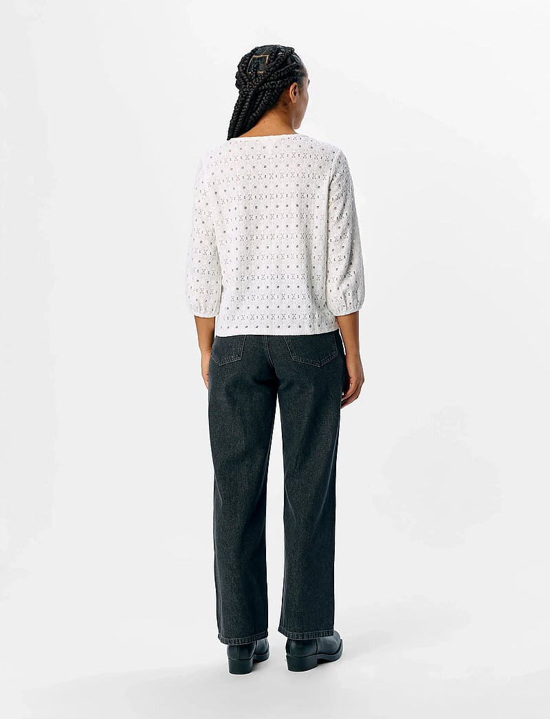 Object - OBJLAILA 3/4 RE TOP NOOS - langermede bluser - cloud dancer - 2