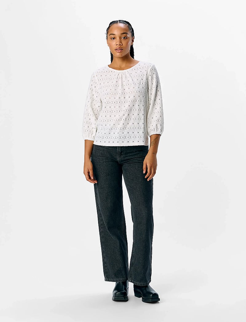 Object - OBJLAILA 3/4 RE TOP NOOS - langermede bluser - cloud dancer - 4