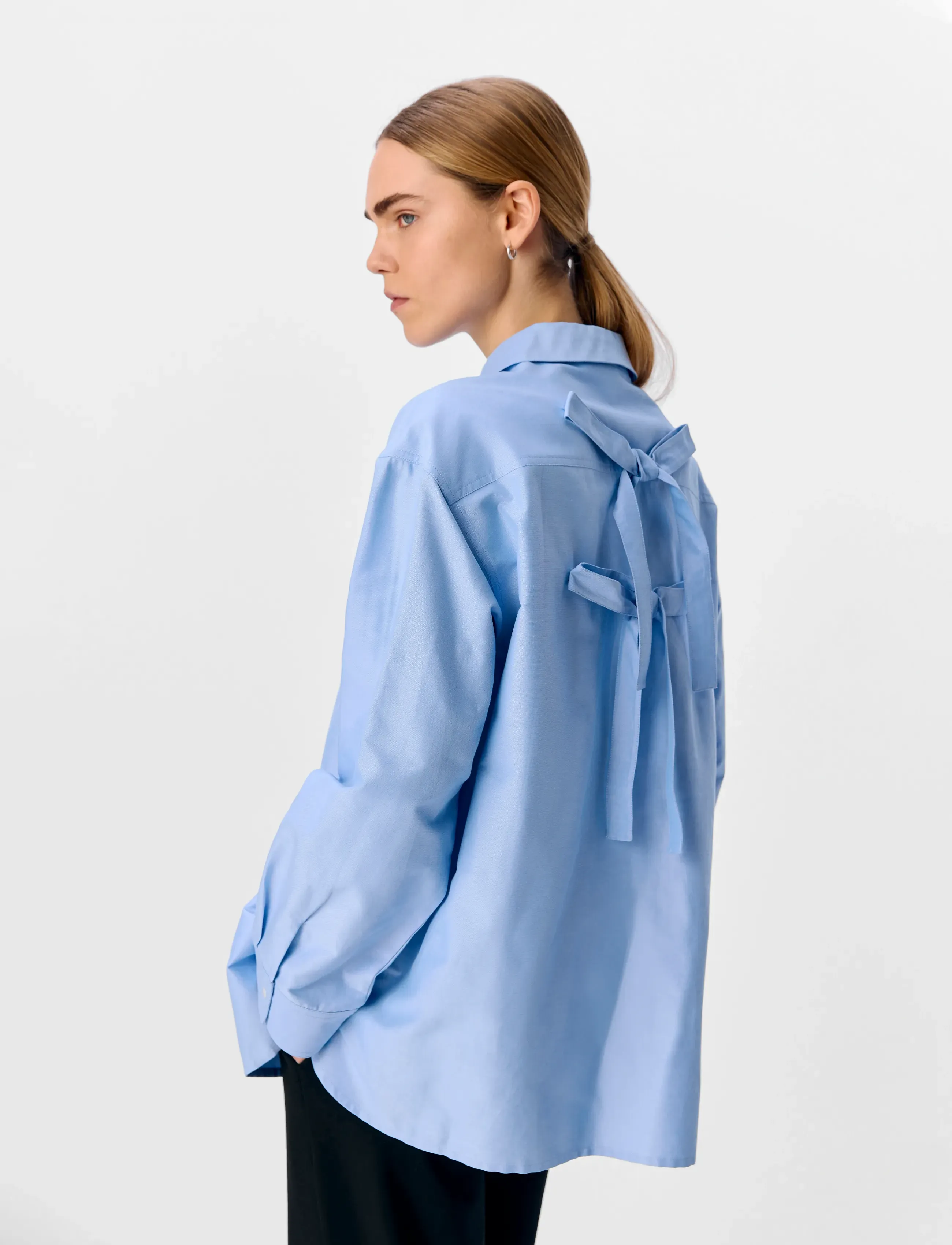 Object Objzane Lo L/S Shirt Cc2 Ss, Kvinder, Langærmet Skjorte, Blå, Str: 36