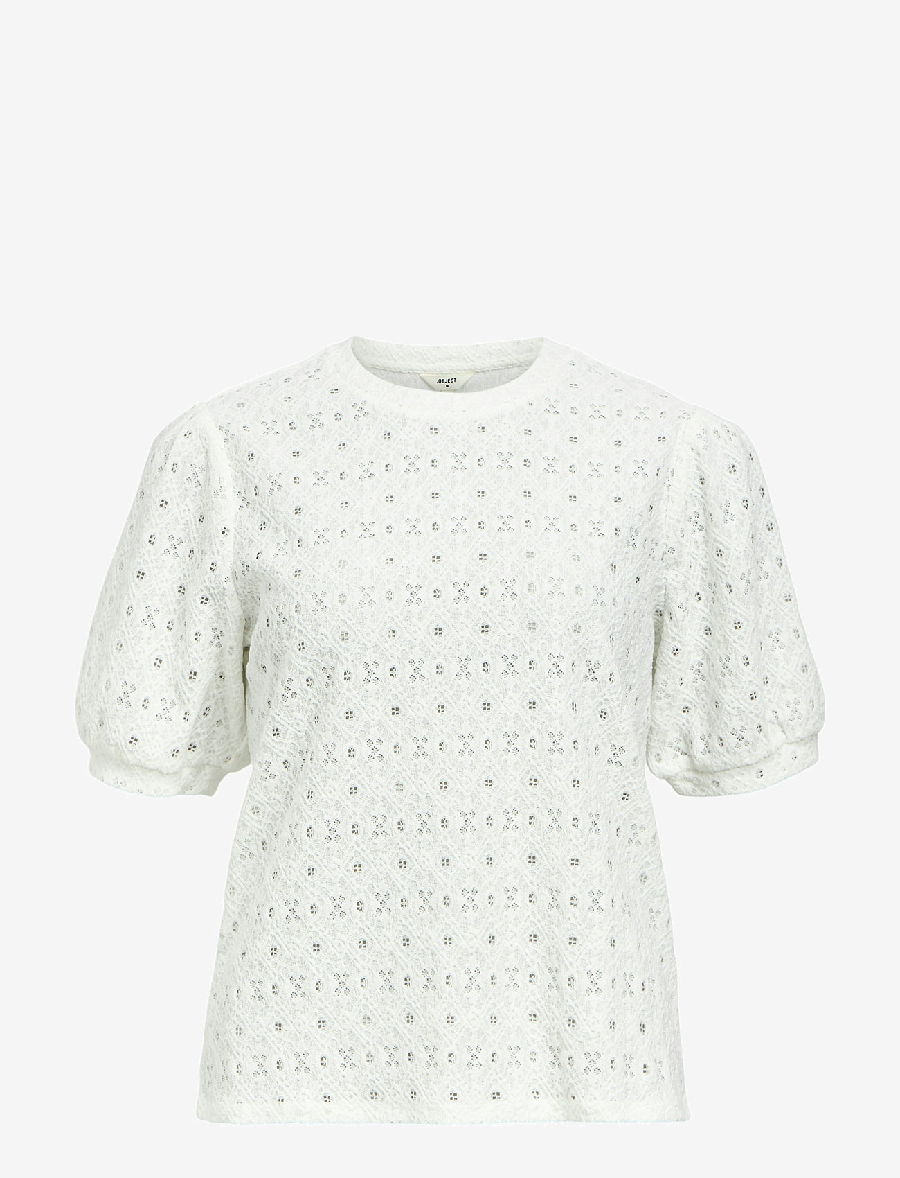Object - OBJLAILA S/S RE TOP NOOS - kortärmade blusar - cloud dancer - 1