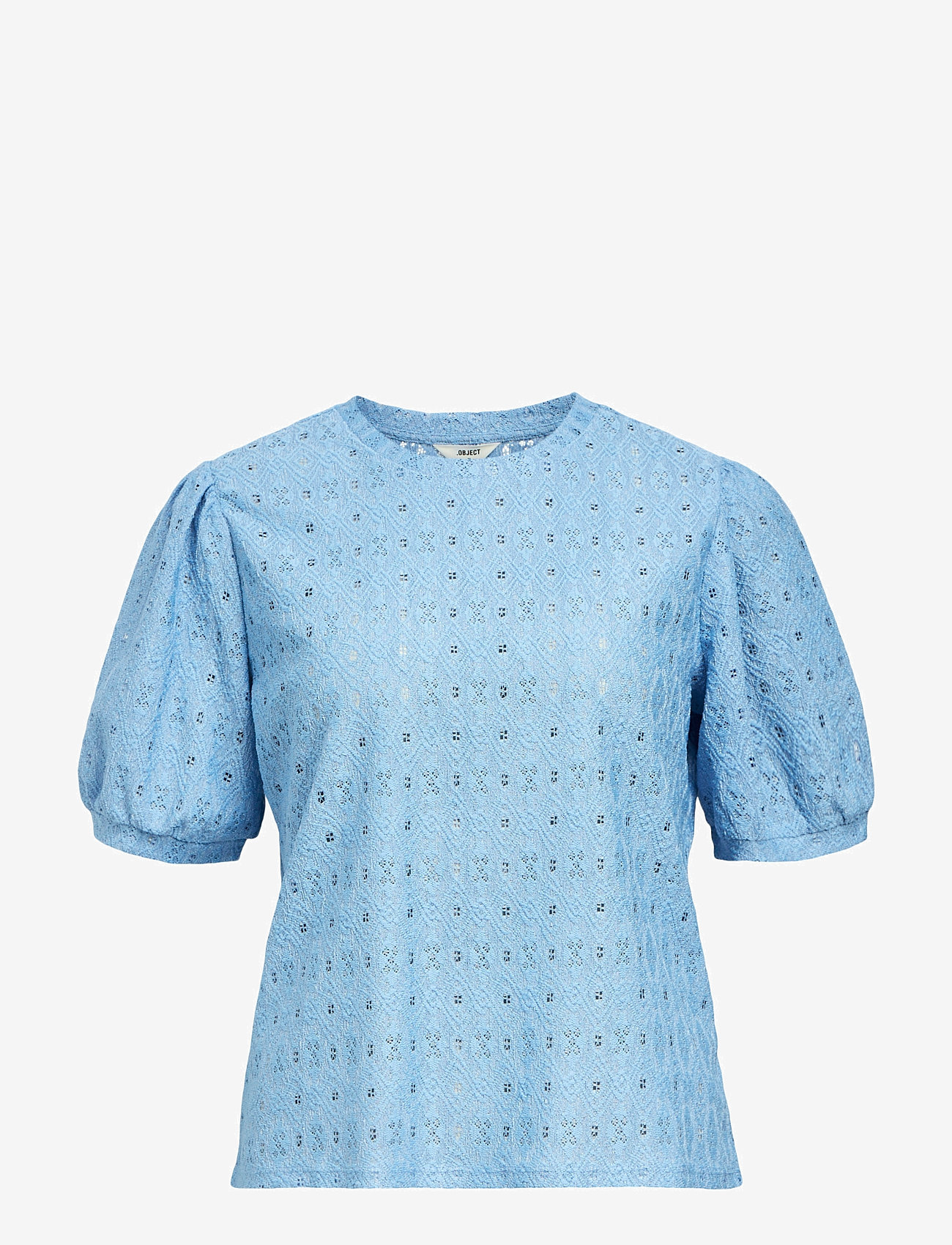 Object - OBJLAILA S/S RE TOP NOOS - kurzämlige blusen - cornflower blue - 1