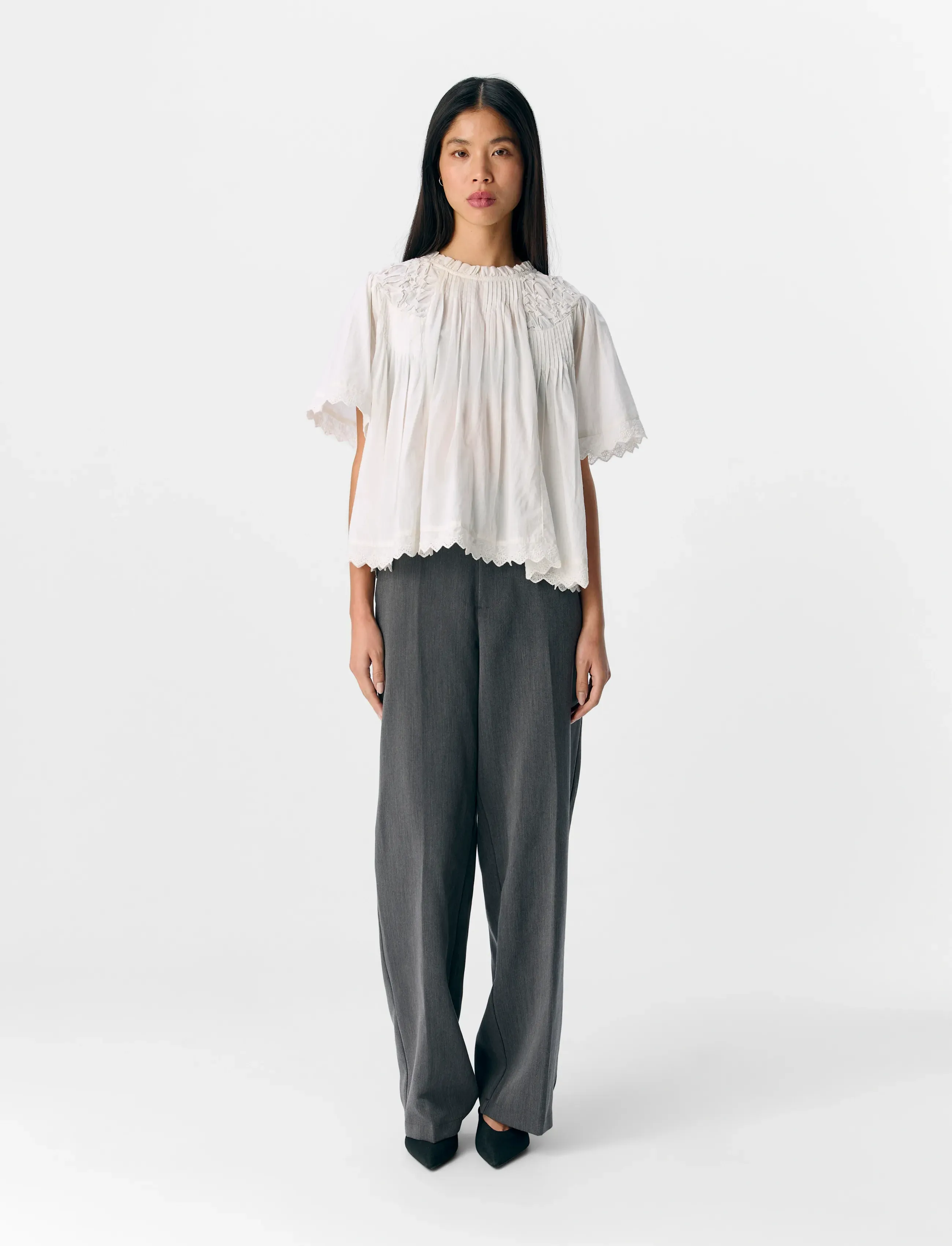 Object - OBJLENIA LO S/S TOP CC2 SS - cloud dancer - 4
