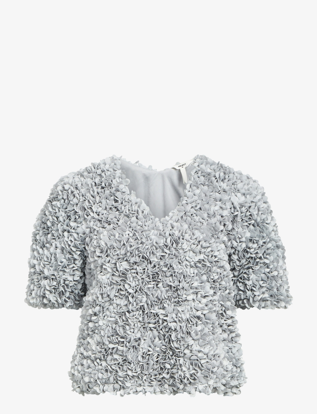 Object OBJSPARTA S/S V-NECK TOP 136 - Pluusid ja särgid - ALUMINIUM / silver