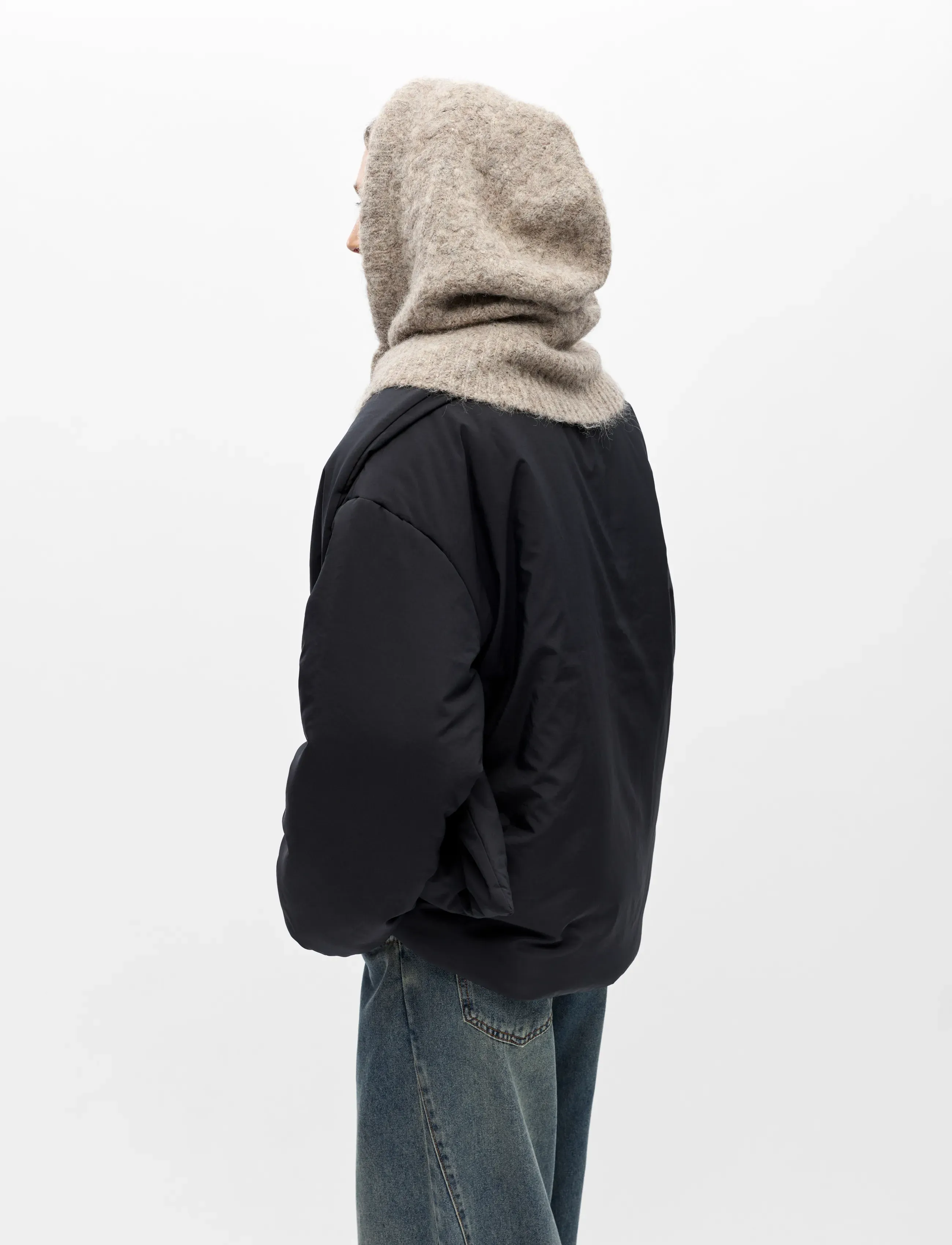 Object - OBJMILU CABLE KNIT BALACLAVA NOOS - balaclava - humus - 5